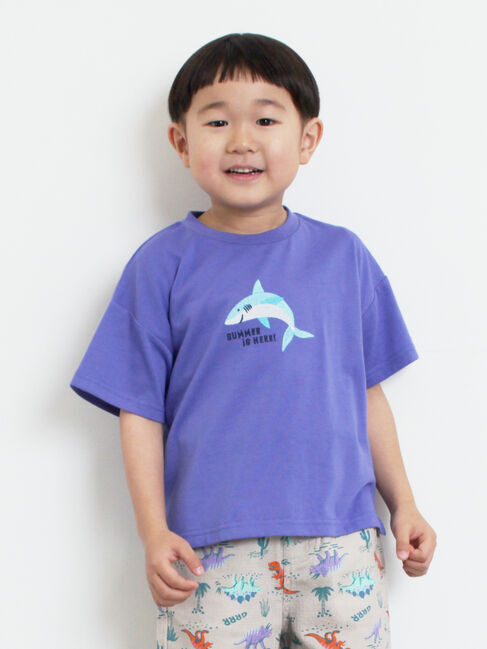 Samansa Mos2 Lagom「【吸水速乾】サメ刺繍Tシャツ」|Tシャツ・カットソー|