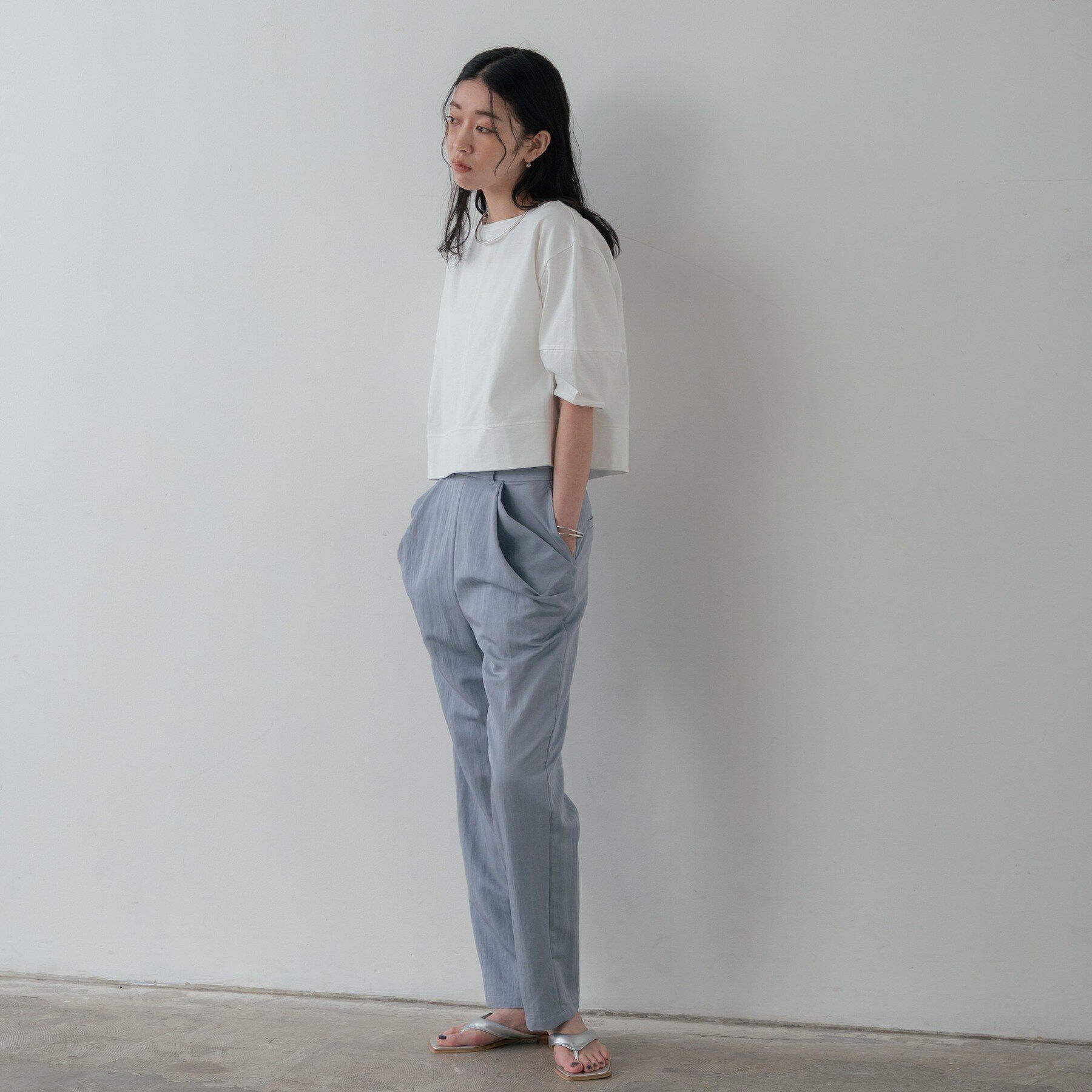 GALLEST「ハーフスリーブフォルムカットソー【マシンウォッシュ／接触冷感】」|Tシャツ・カットソー|