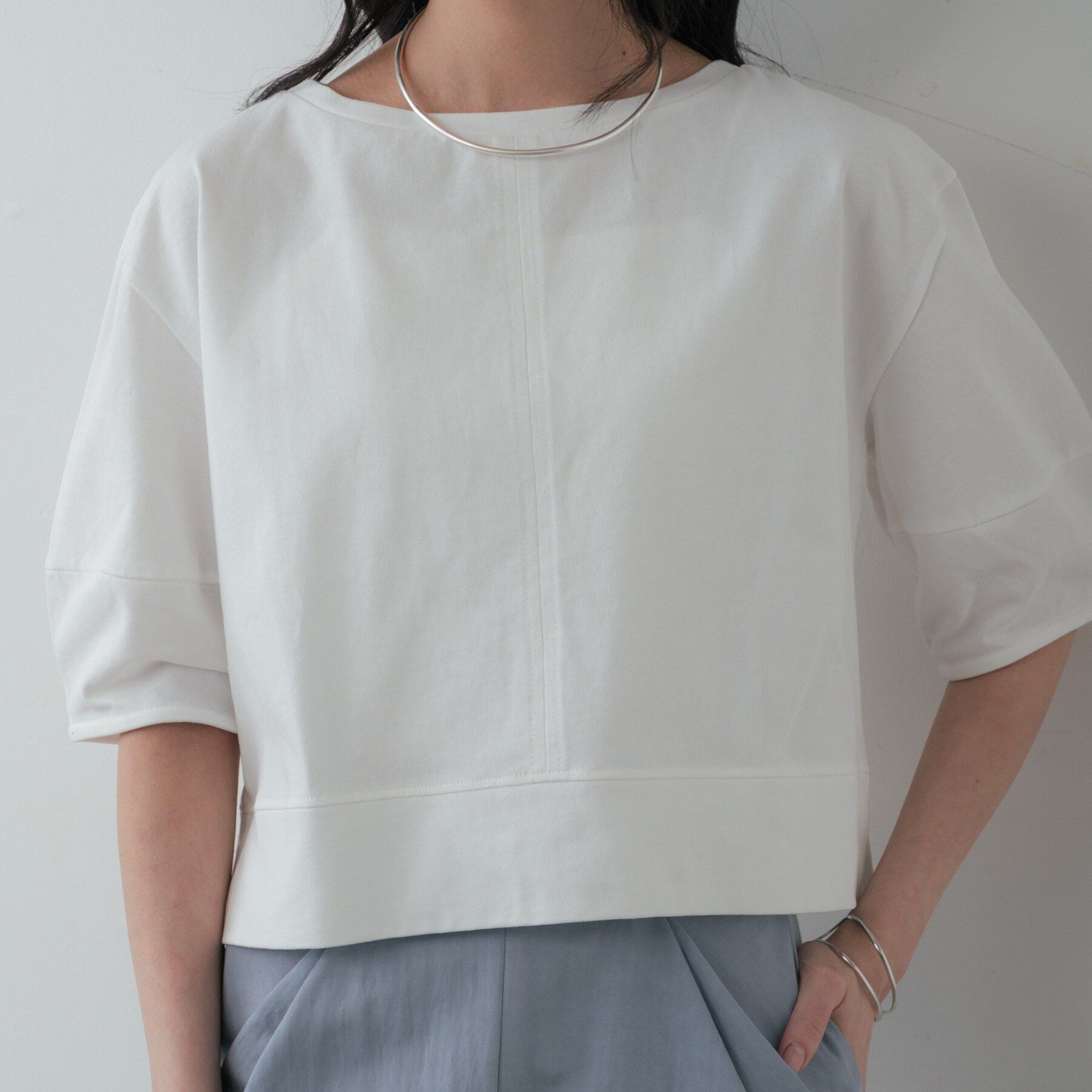 GALLEST「ハーフスリーブフォルムカットソー【マシンウォッシュ／接触冷感】」|Tシャツ・カットソー|