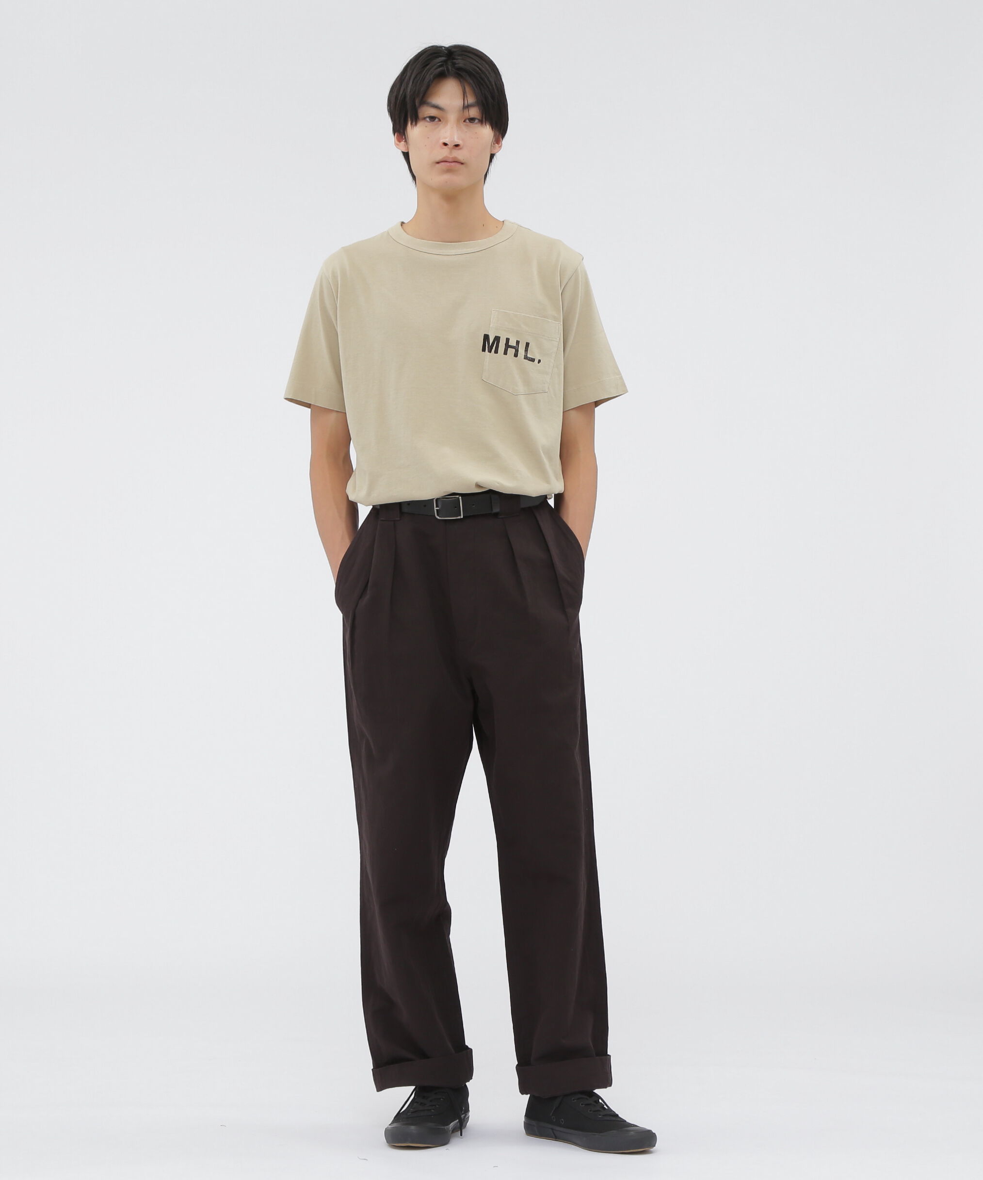 MHL.「PRINTED COTTON JERSEY TOP」|Tシャツ・カットソー|
