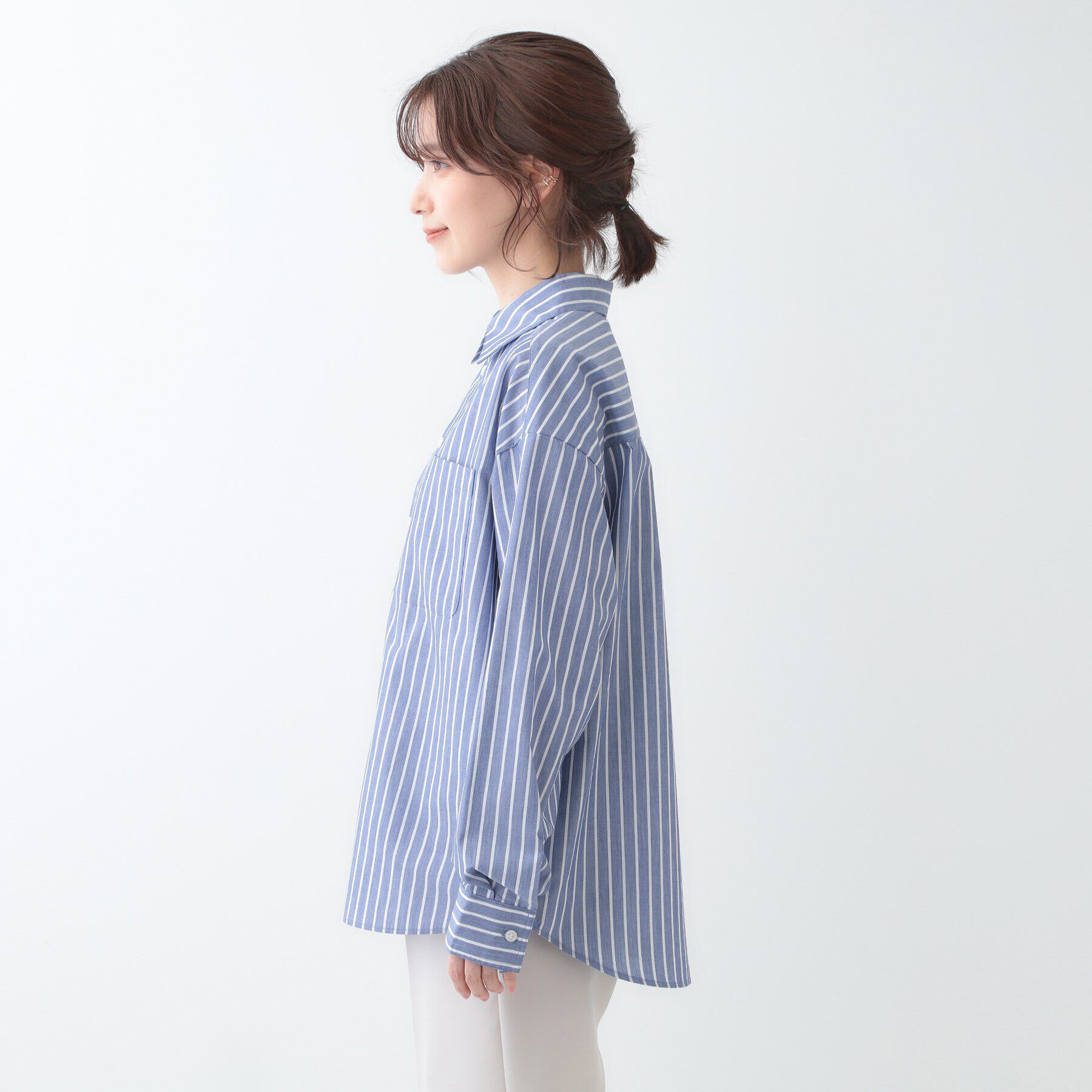 SHOO･LA･RUE「【洗える/S-LL】シーズン問わず合わせやすい ベーシックカラーシャツ」|シャツ・ブラウス|