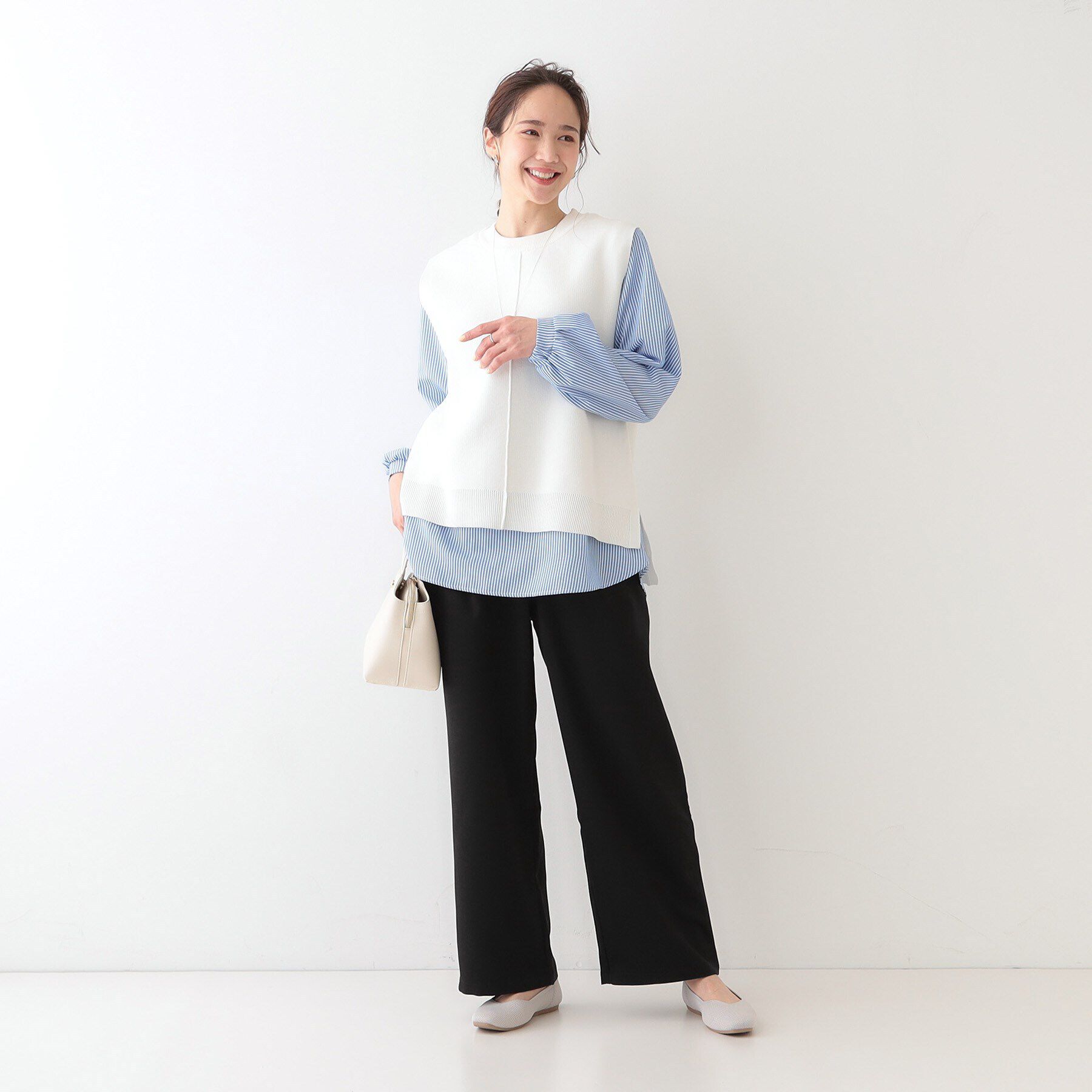 SHOO･LA･RUE「【洗える/S-LL】大人のきれいめスタイルに ワイドパンツ」|その他|