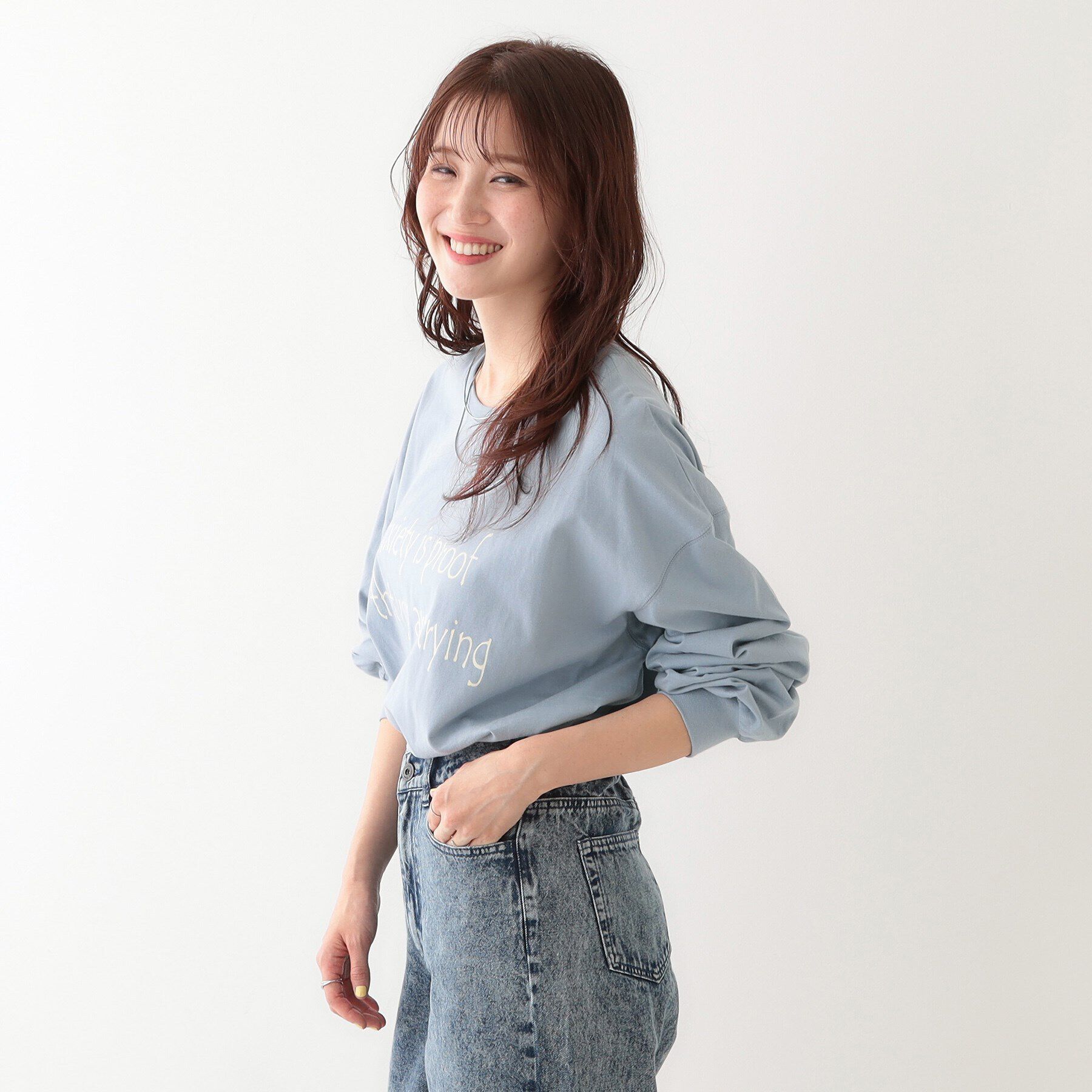 SHOO･LA･RUE「【洗える】1枚でもレイヤードでも 選べる5柄 BIGロンT」|Tシャツ・カットソー|
