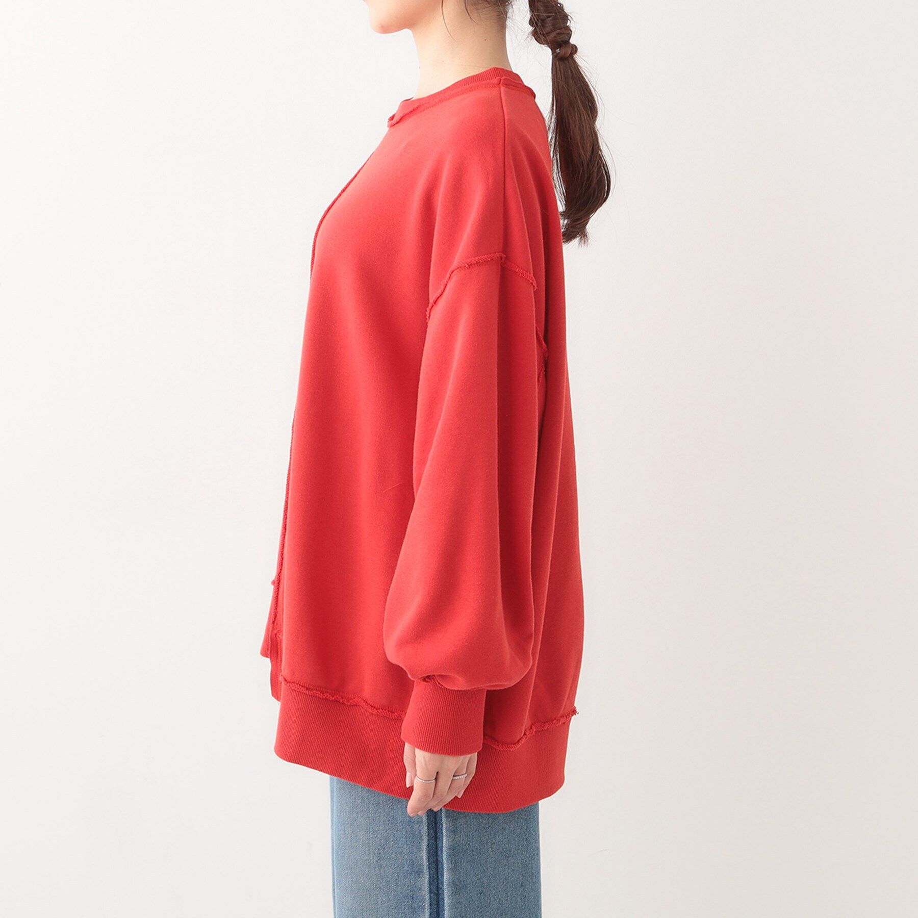 SHOO･LA･RUE「【リメイク風】つぎはぎ切替デザインスウェット」|パーカー|