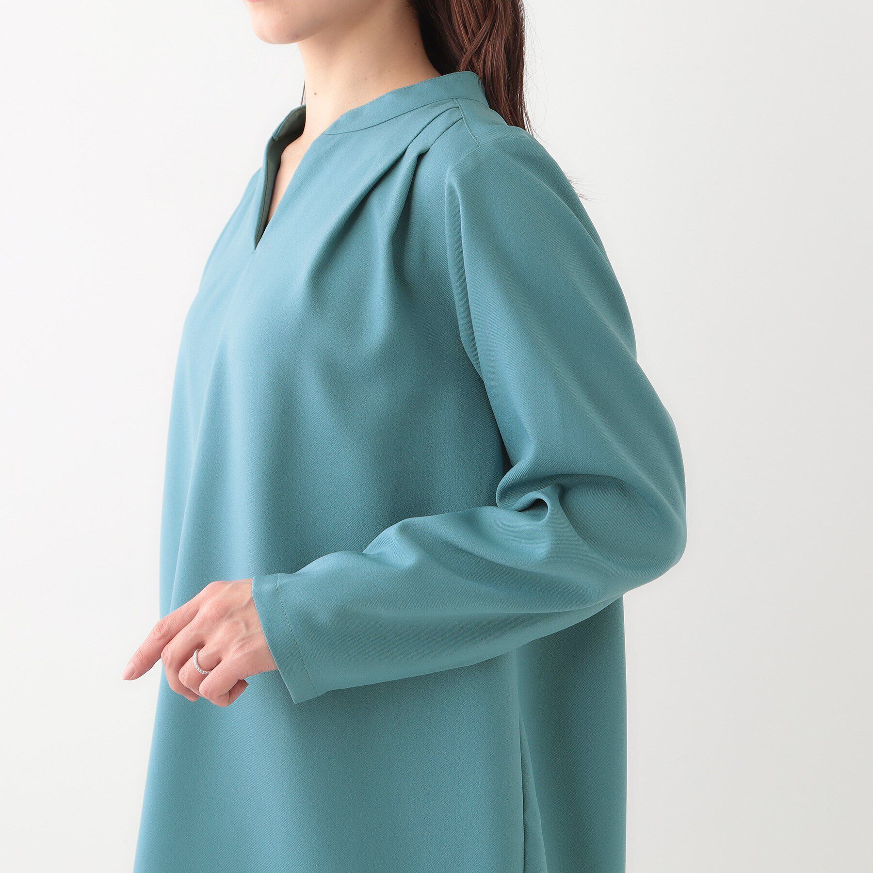 SHOO･LA･RUE「【体型カバー/洗える】なめらかなタッチが心地よい チュニックワンピース」|チュニック|