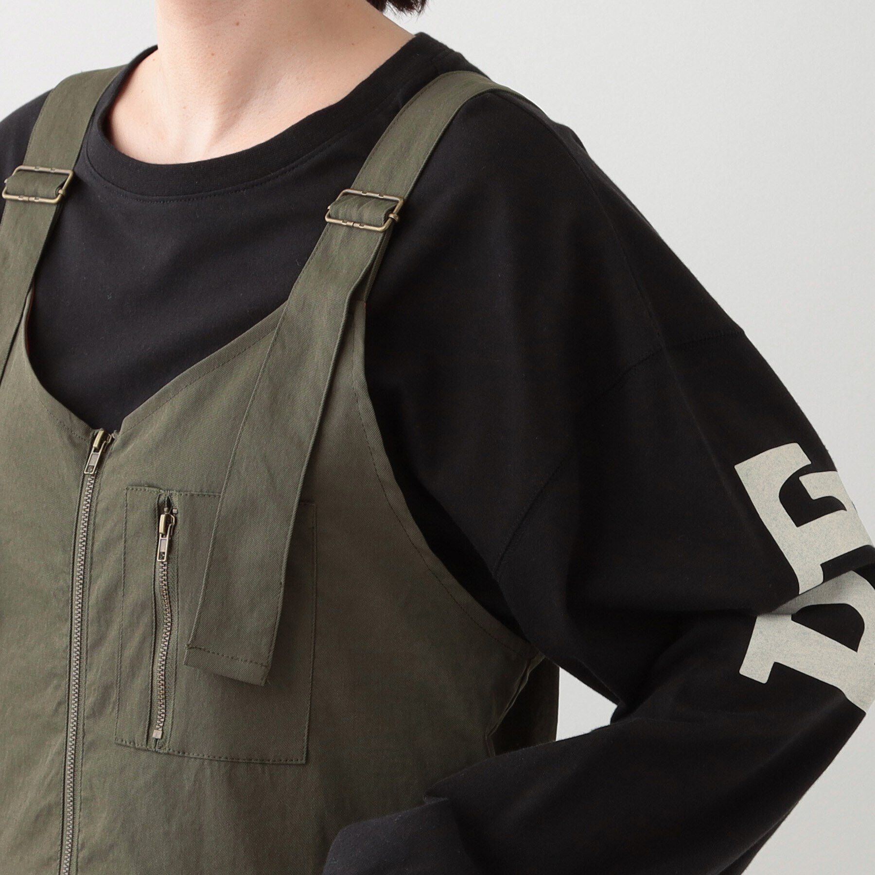 SHOO･LA･RUE「【S-LL】ロングシーズン着られる フロントZIPジャンスカ」|ワンピース|