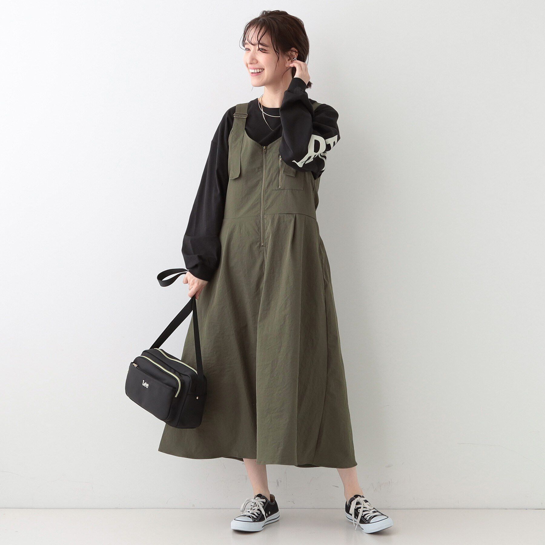 SHOO･LA･RUE「【S-LL】ロングシーズン着られる フロントZIPジャンスカ」|ワンピース|