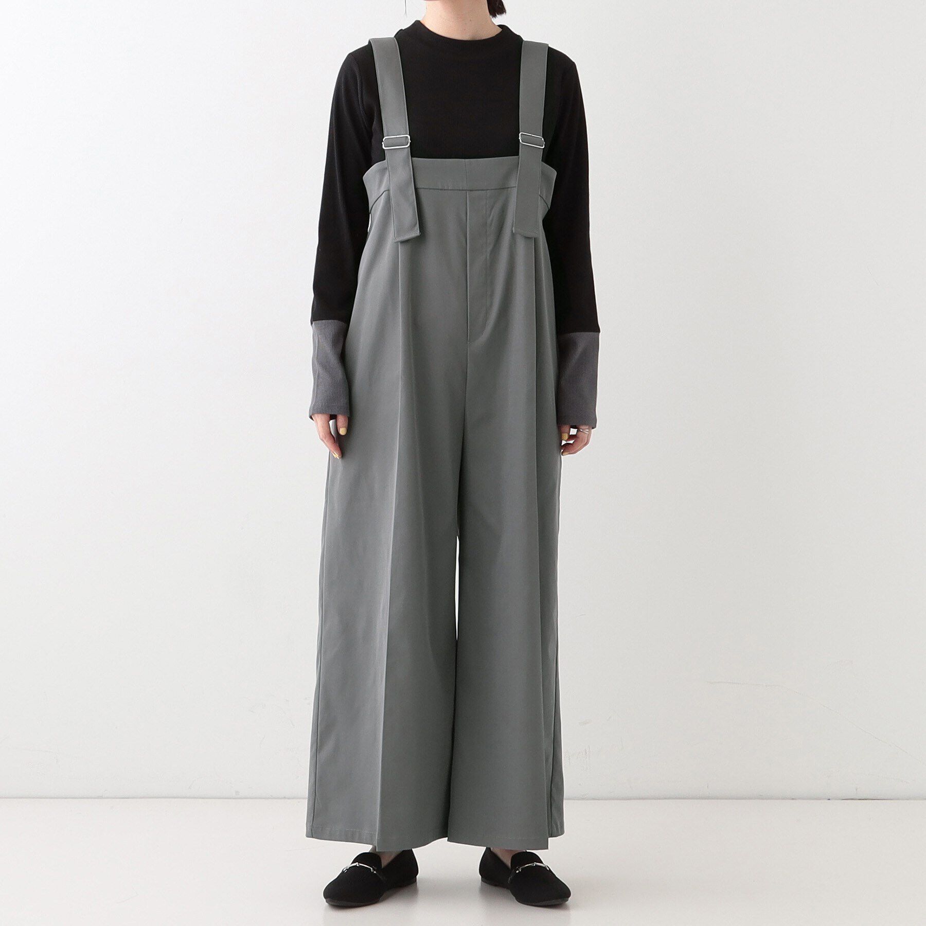SHOO･LA･RUE「ゆるシルエットで大人見せ タック入りオールインワン」|オールインワン|