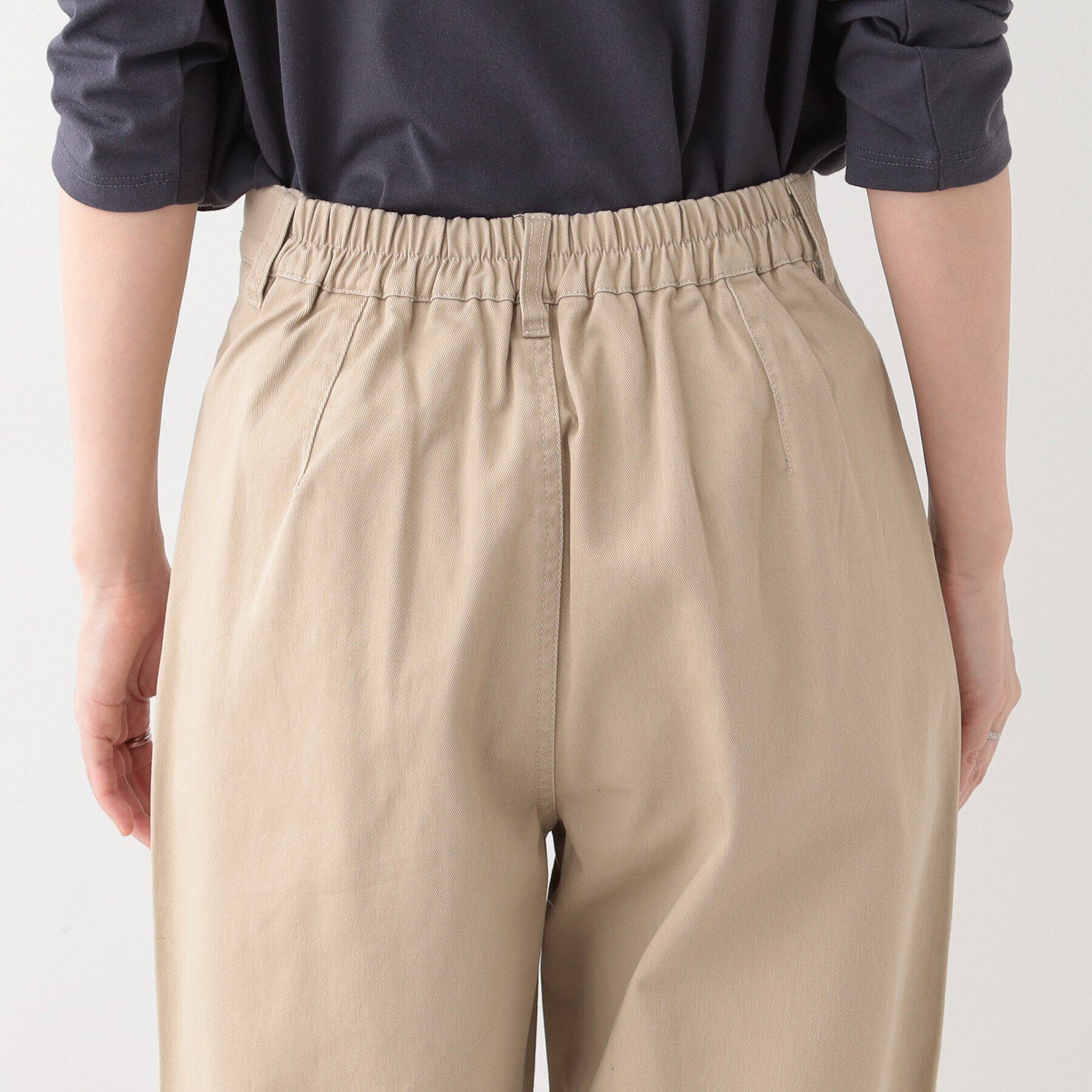 SHOO･LA･RUE「【洗える/S-LL】脚のラインを拾いにくい 綿ツイルカーブパンツ」|その他|