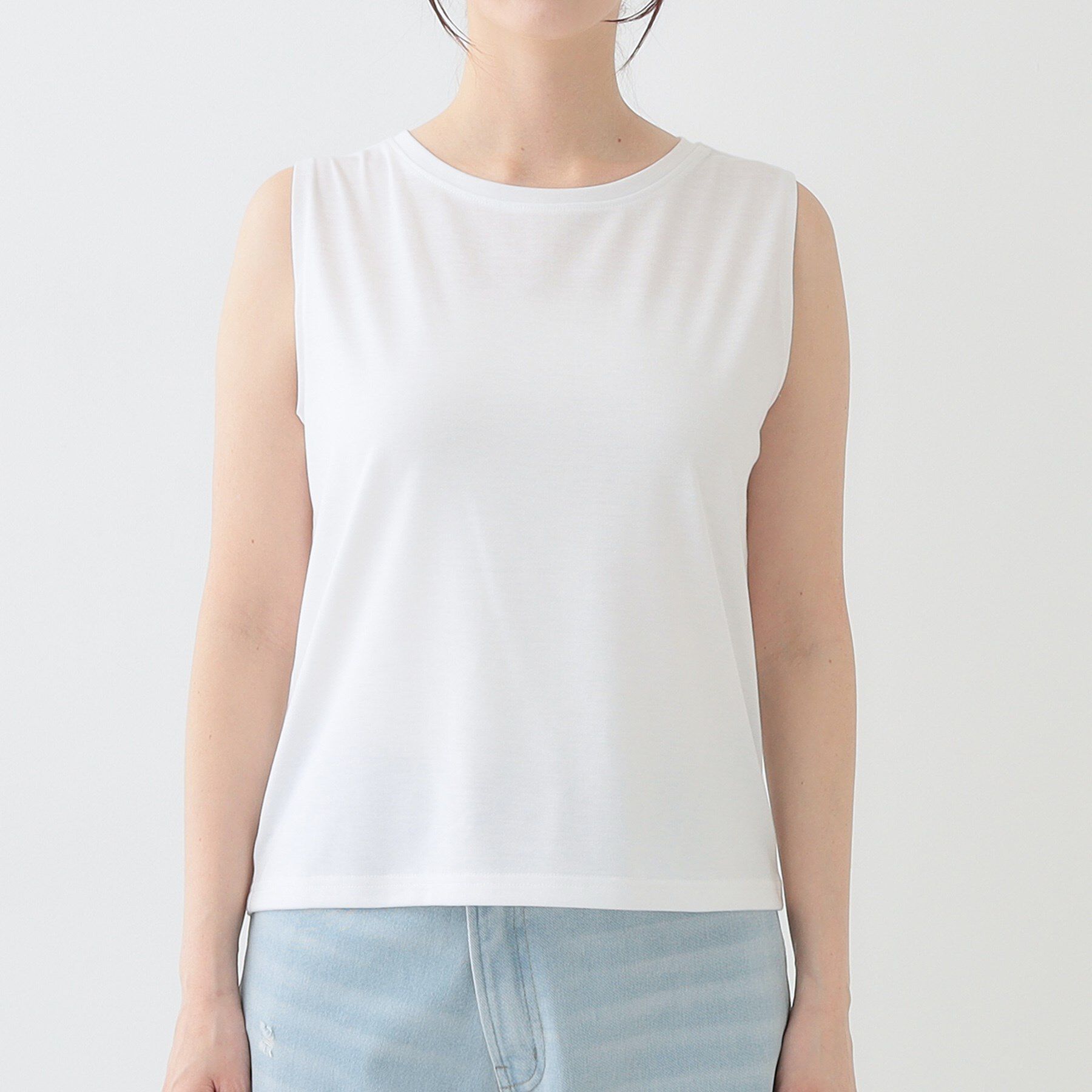 SHOO･LA･RUE「【S-LL/2点セット】大人ナチュラルな メッシュ編みニット+タンクトップ」|その他|