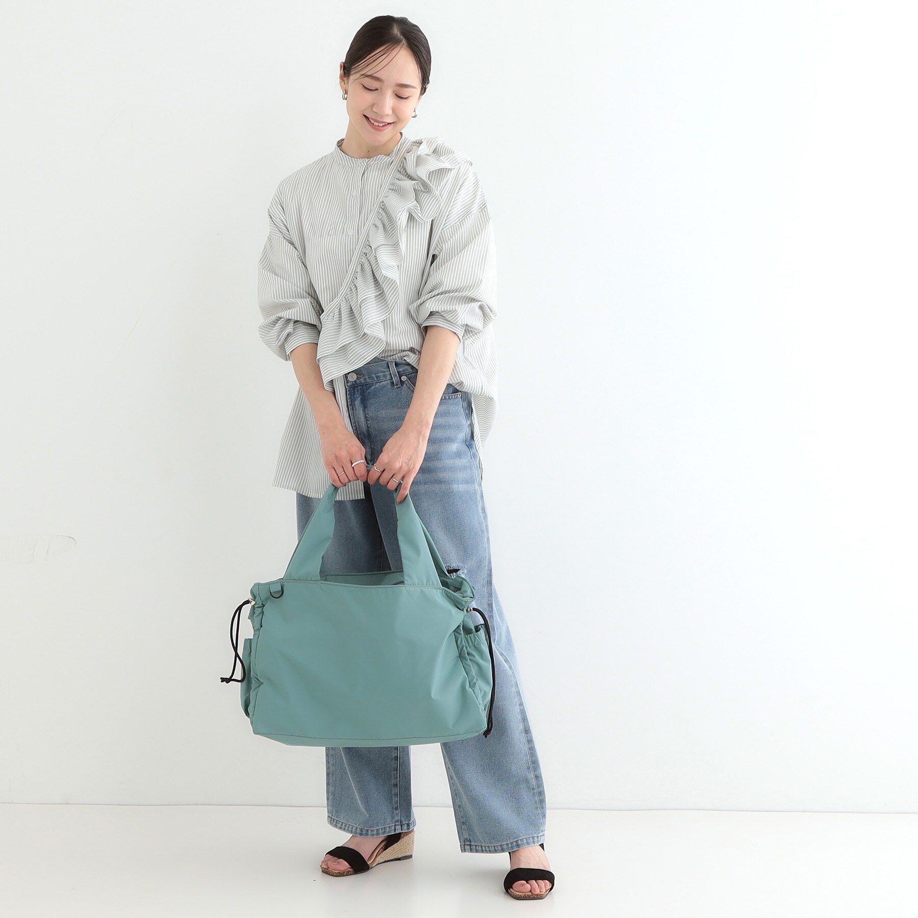 SHOO･LA･RUE「【撥水】サイドドロストトートバッグ」|トートバッグ|