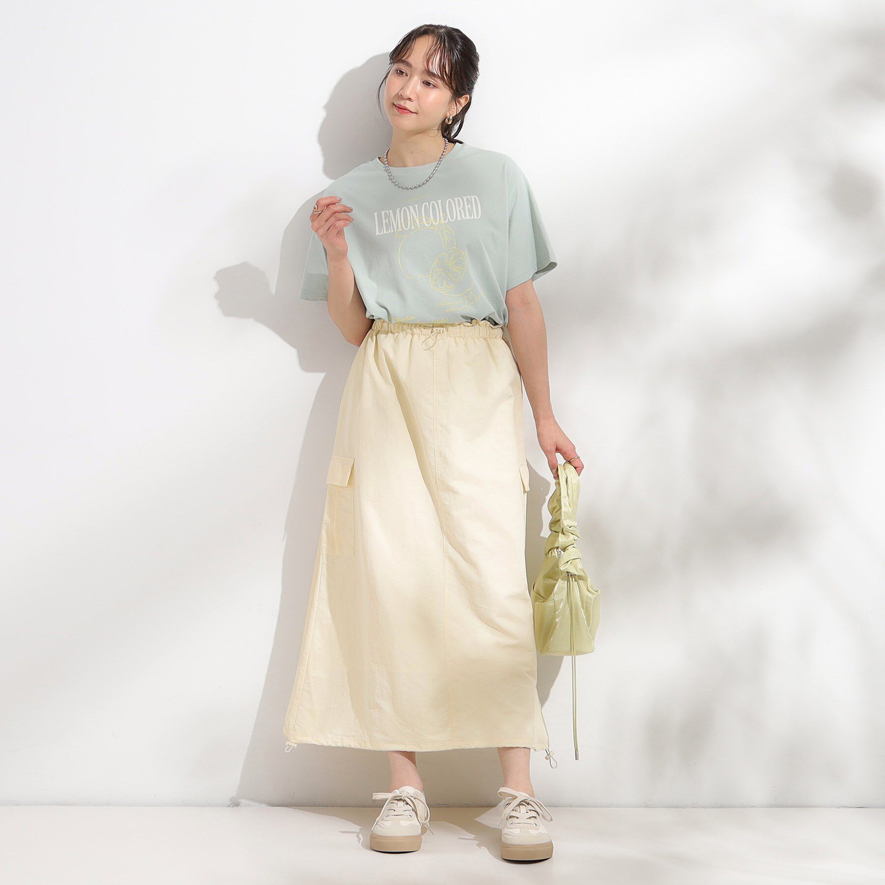 SHOO･LA･RUE「【2WAY/S-LL】バルーンシルエットにもなる ナイロンカーゴスカート」|スカート|