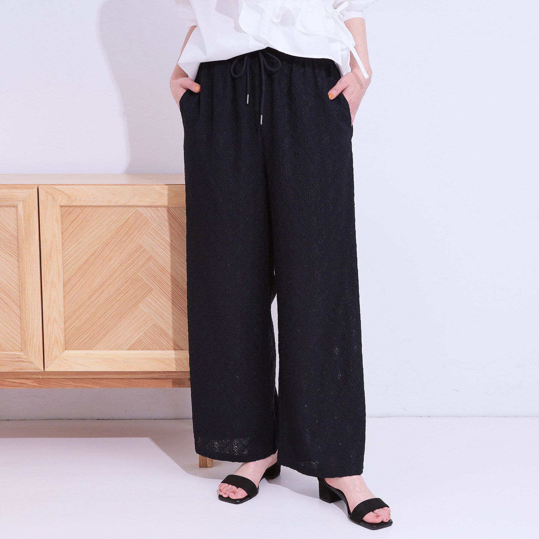 SHOO･LA･RUE「幾何学レース調 イージーパンツ」|その他|