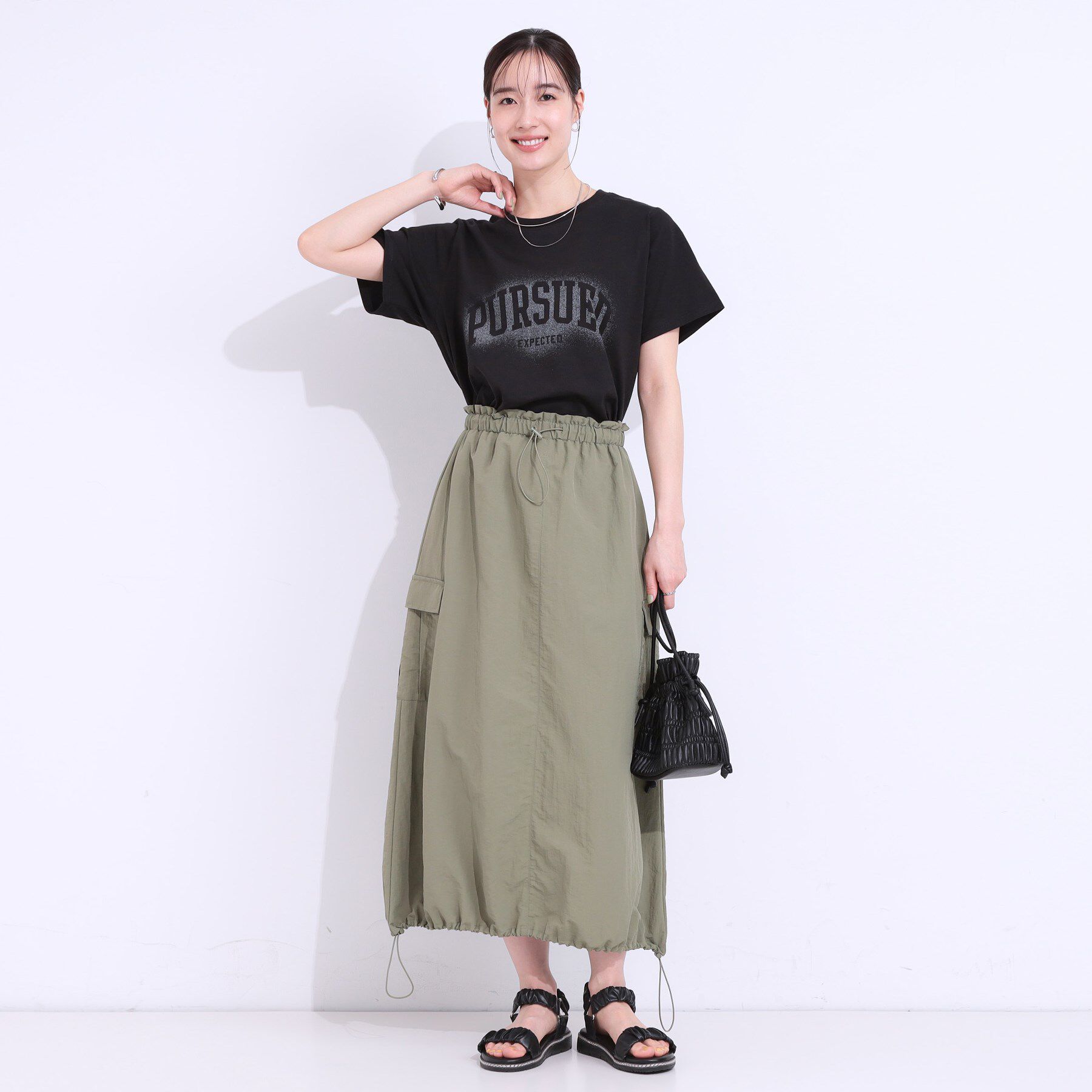 SHOO･LA･RUE「【洗える/S-LL】選べる3柄 ベーシックプリントTシャツ」|Tシャツ・カットソー|