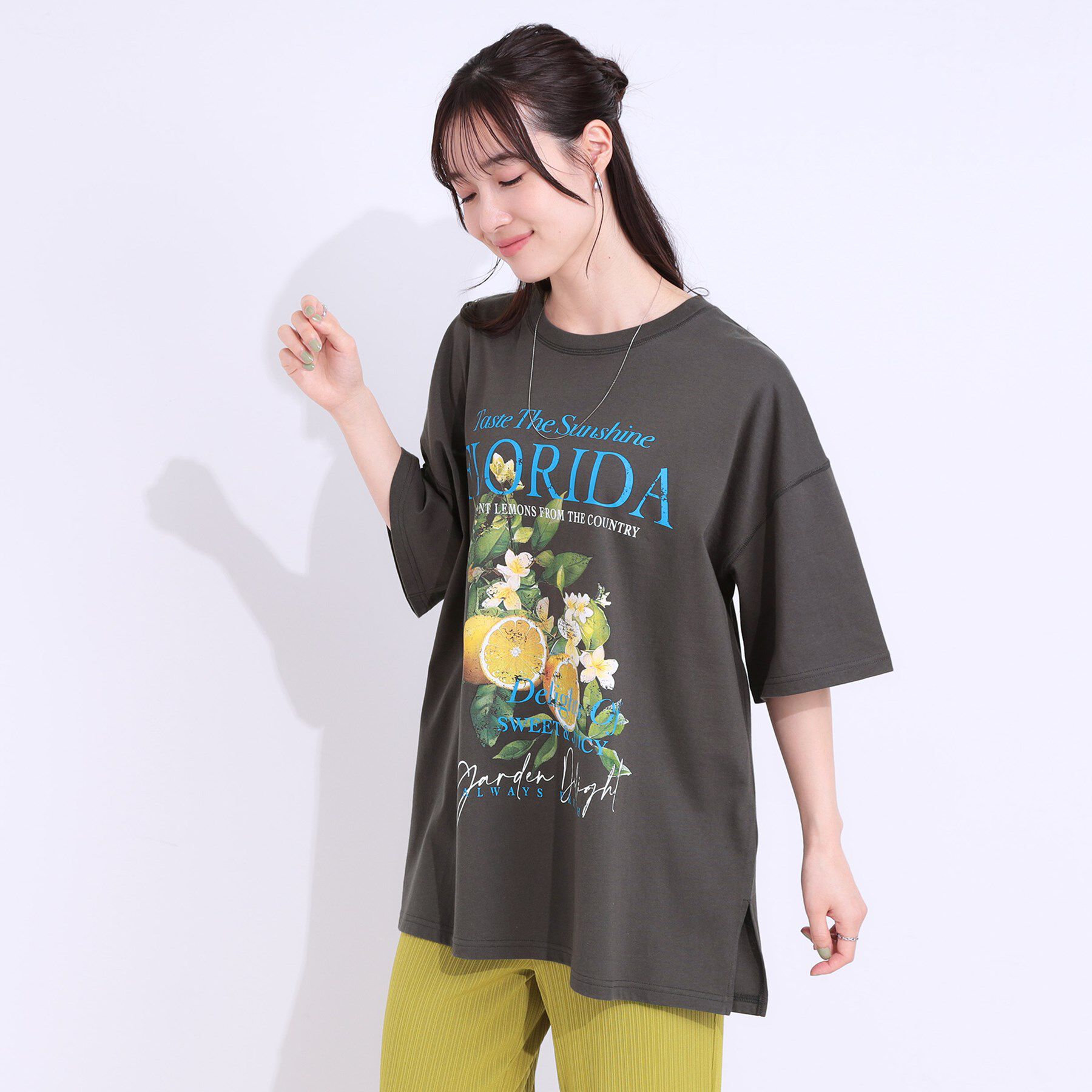 SHOO･LA･RUE「【洗える】ゆるシルエットが抜け感を演出 プリントBIG Tシャツ」|Tシャツ・カットソー|