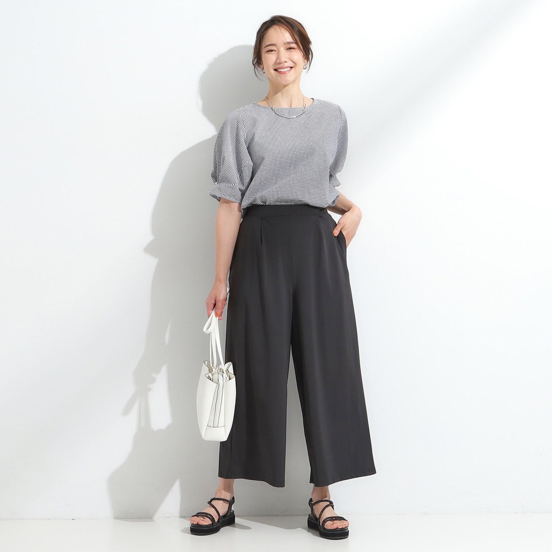 SHOO･LA･RUE「【S-LL/セットアップ可/5分袖】涼しくこなれる お袖タックブラウス」|シャツ・ブラウス|