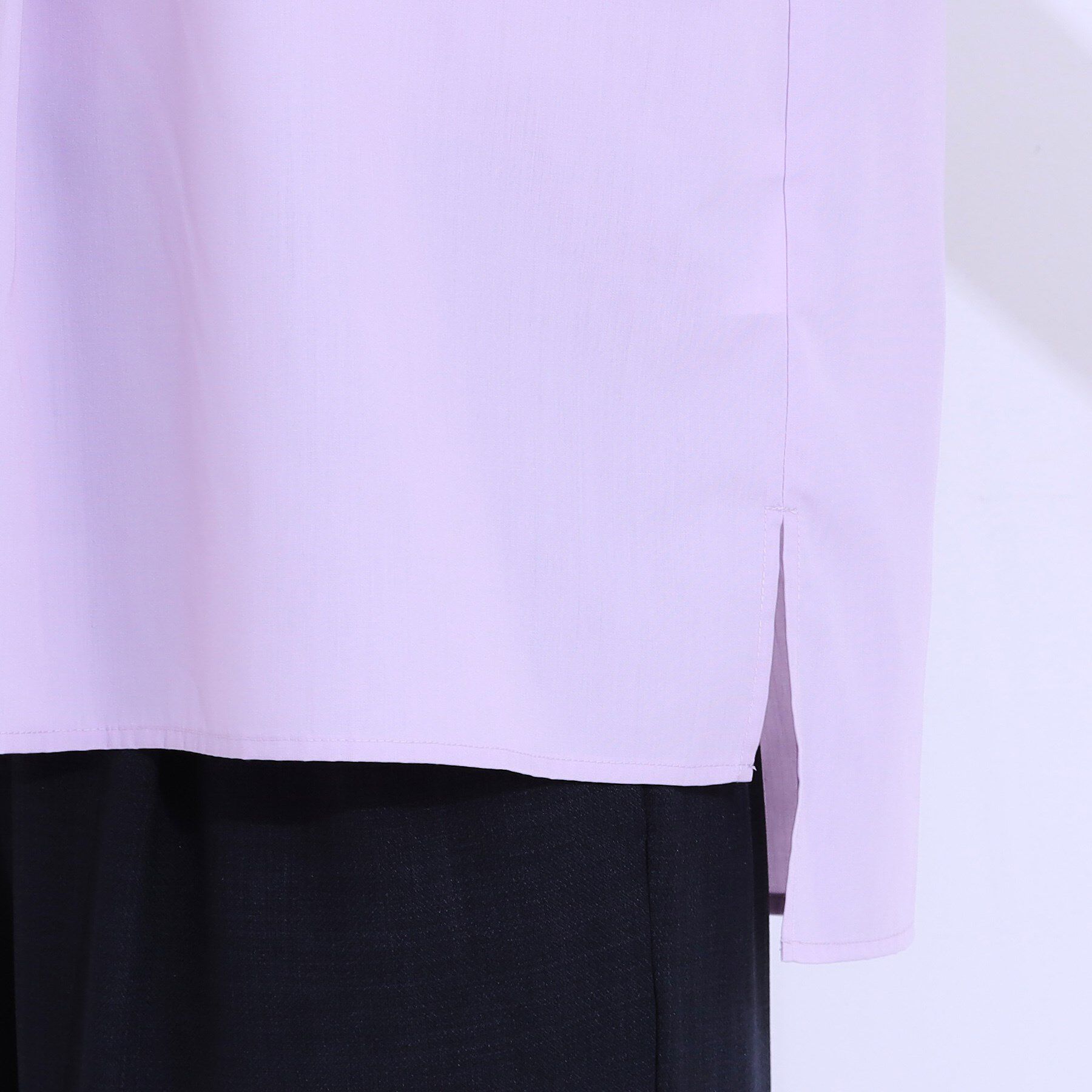 SHOO･LA･RUE「【洗える/S-LL】袖フリルスキッパーシャツ」|シャツ・ブラウス|