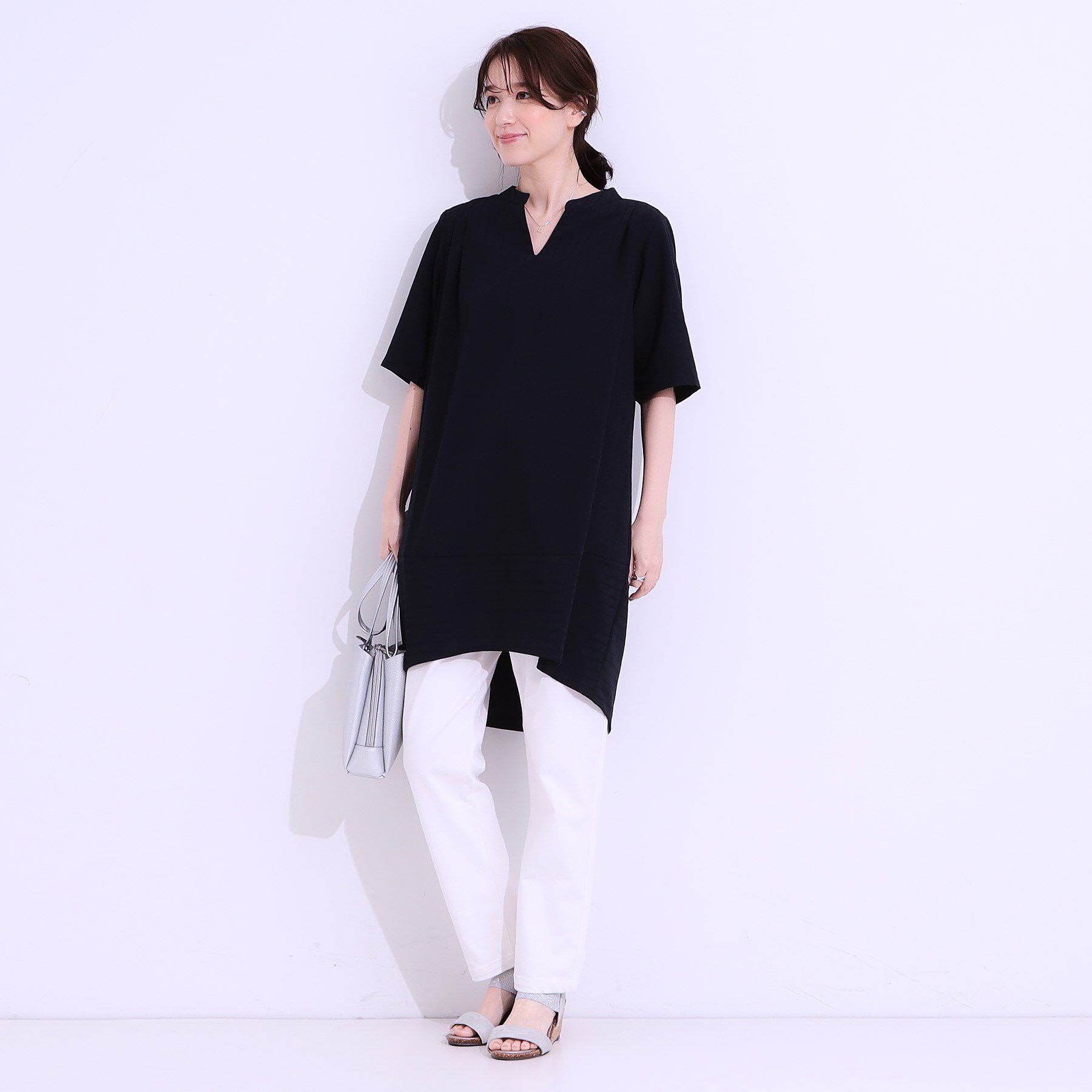 SHOO･LA･RUE「【洗える】楽に体型カバー叶う チュニックワンピース」|チュニック|