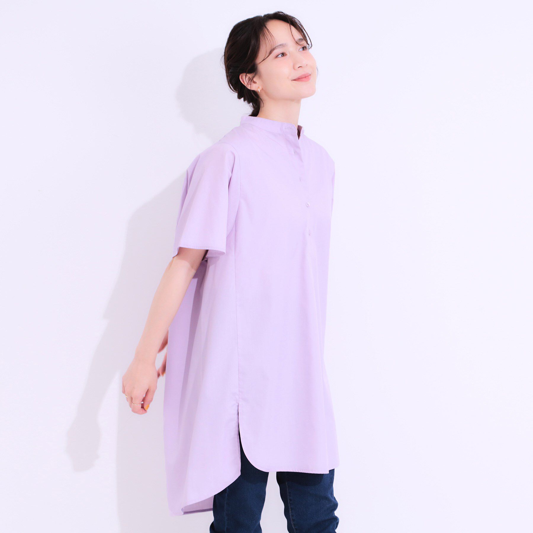 SHOO･LA･RUE「【洗える】体型きれい見え チュニックワンピース」|チュニック|