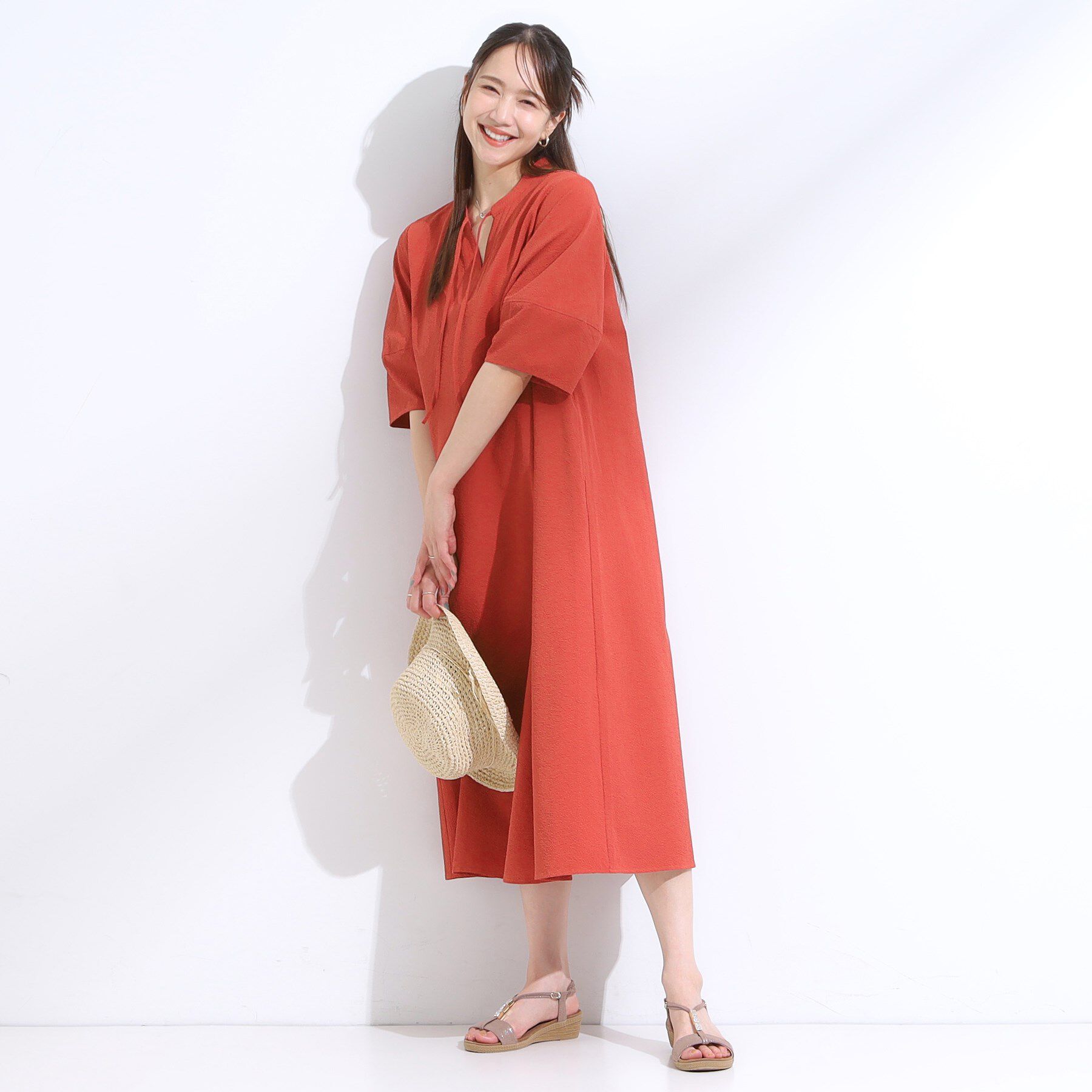 SHOO･LA･RUE「一枚で着映え お袖ランタンワンピース」|ワンピース|