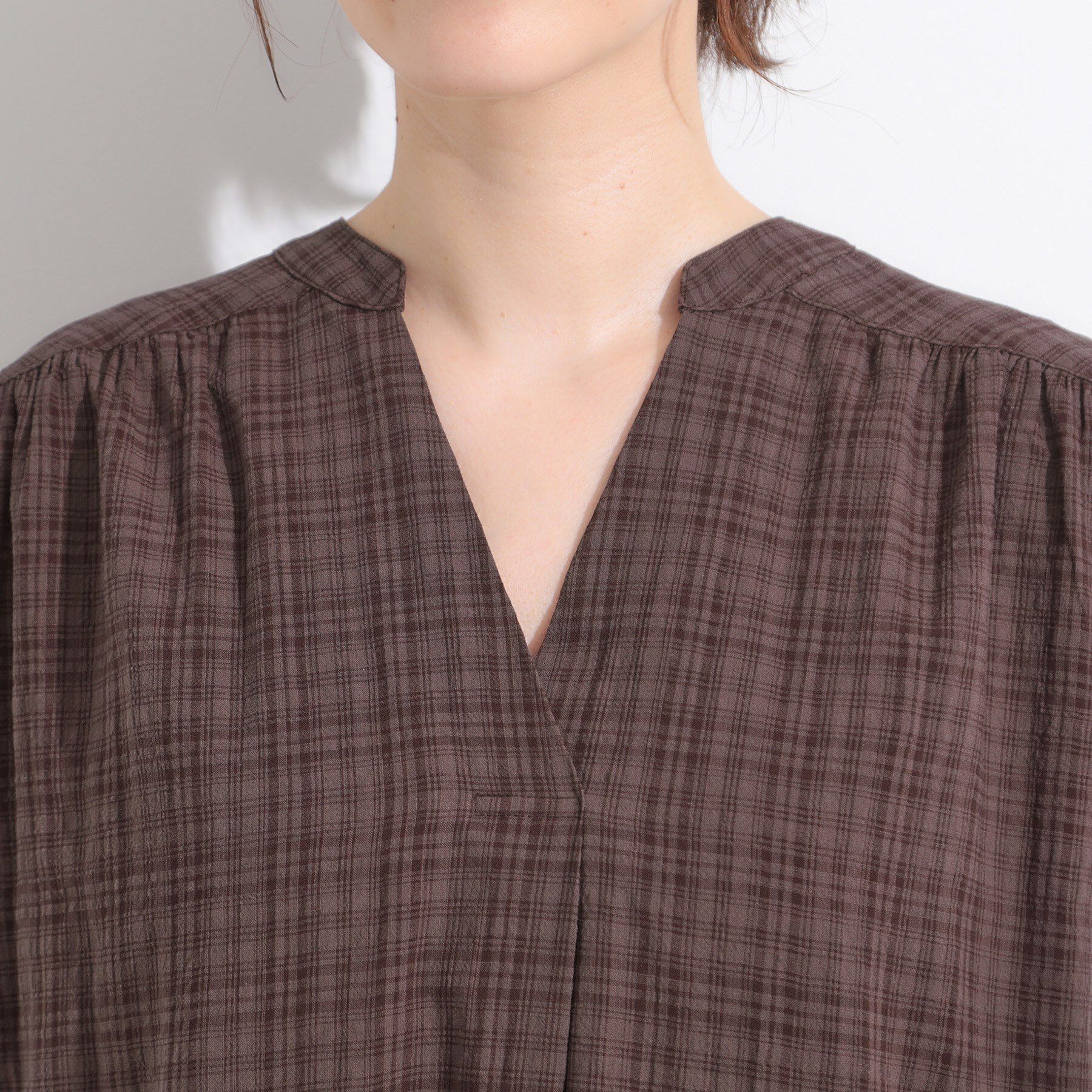 SHOO･LA･RUE「【S-LL】大人のチェック柄 ティアードワンピース」|ワンピース|