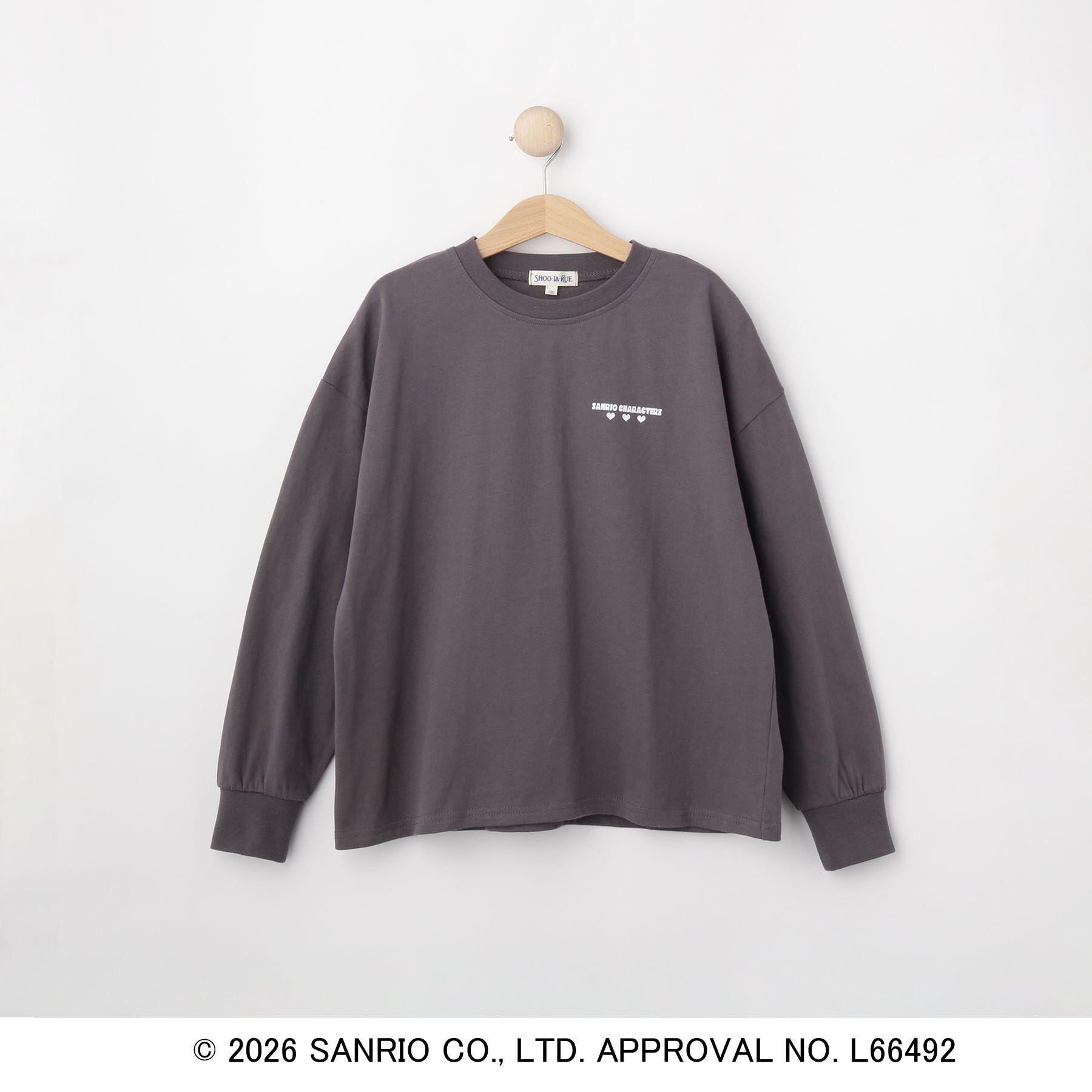 SHOO･LA･RUE「【サンリオキャラクターズ】オールスターバックプリントロンＴ」|Tシャツ・カットソー|チャコールグレー(0