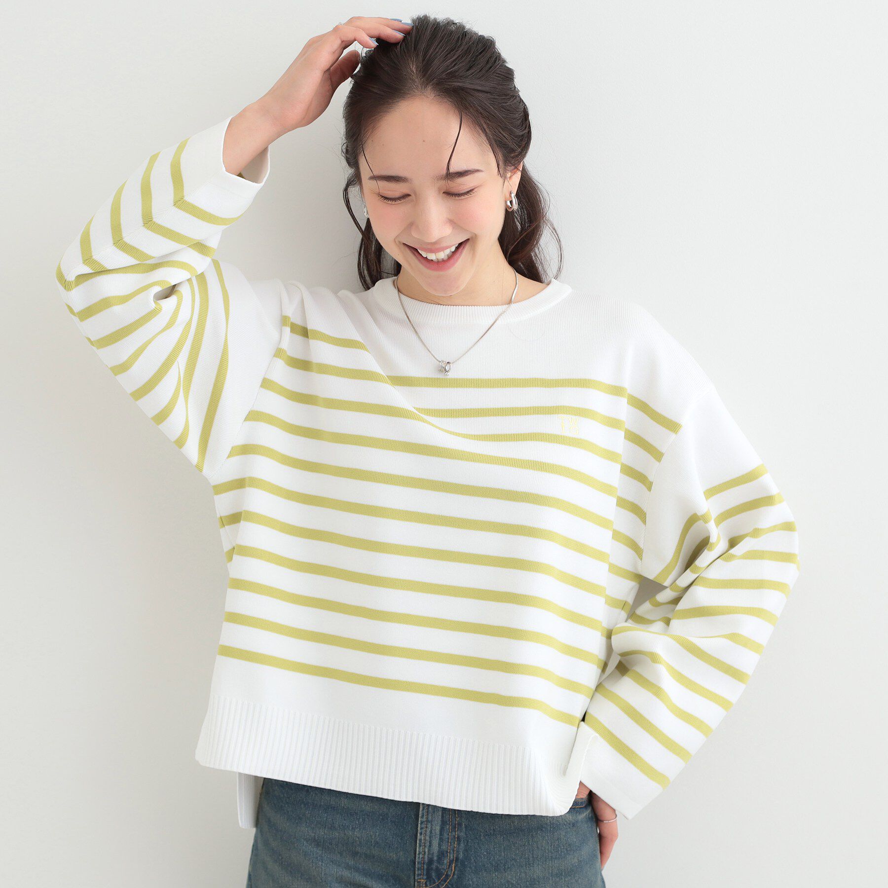 SHOO･LA･RUE「楽にきちんと見られたい　大人カジュアルボーダーニット」|ニット・セーター|