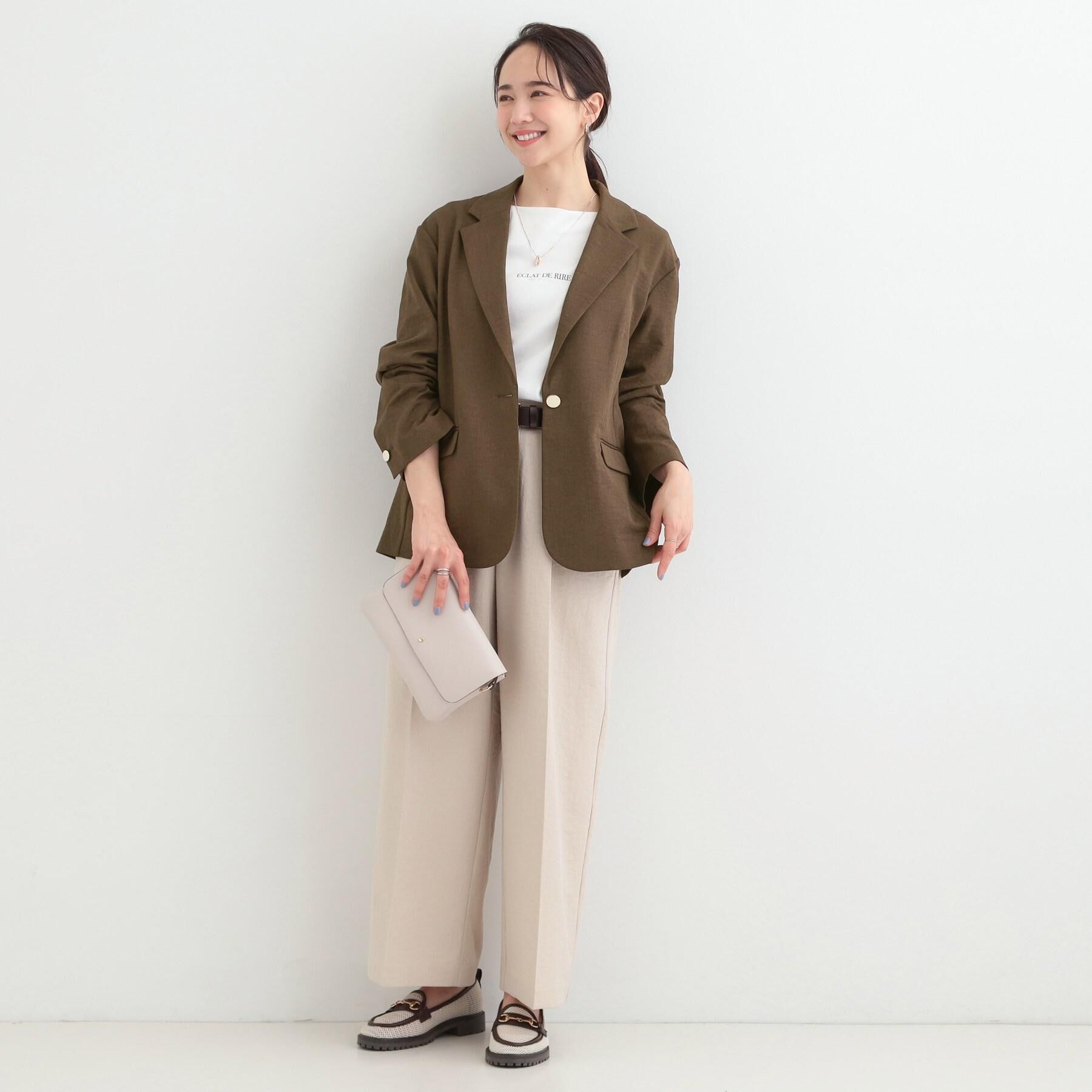 SHOO･LA･RUE「【洗濯機可/セットアップ可/UV/SS-LL】きちんとリラックス きれい見えワイドパンツ」|その他|