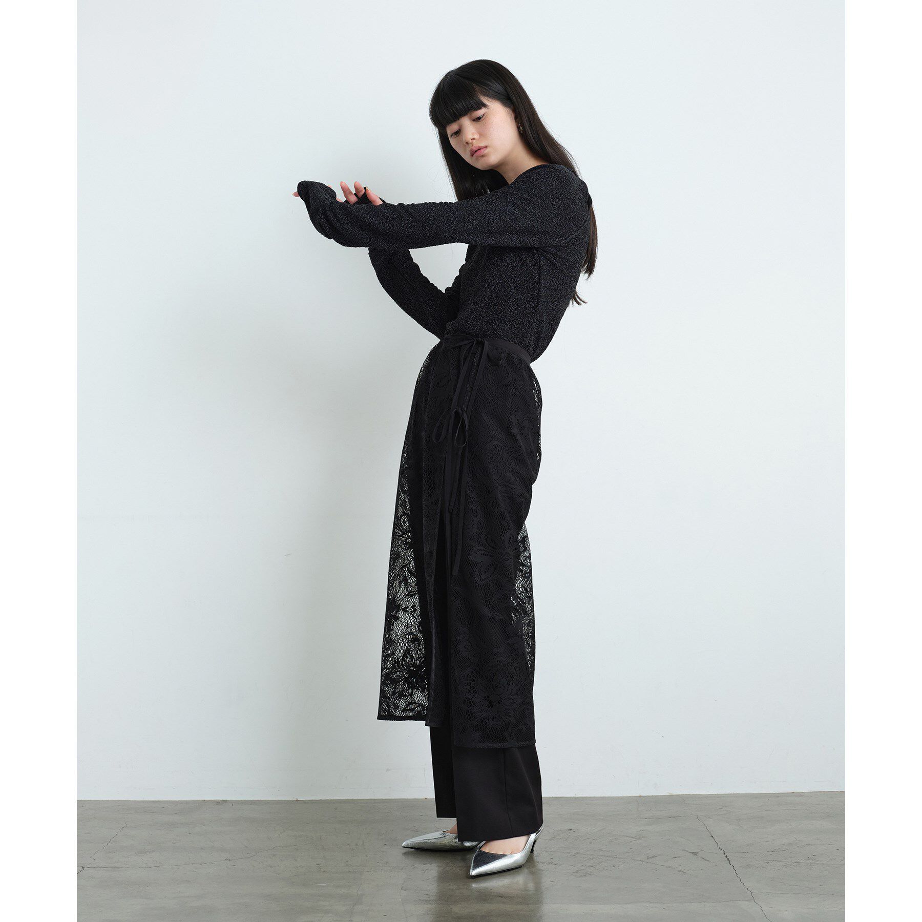 CODE A「cut－out lame top」|Tシャツ・カットソー|