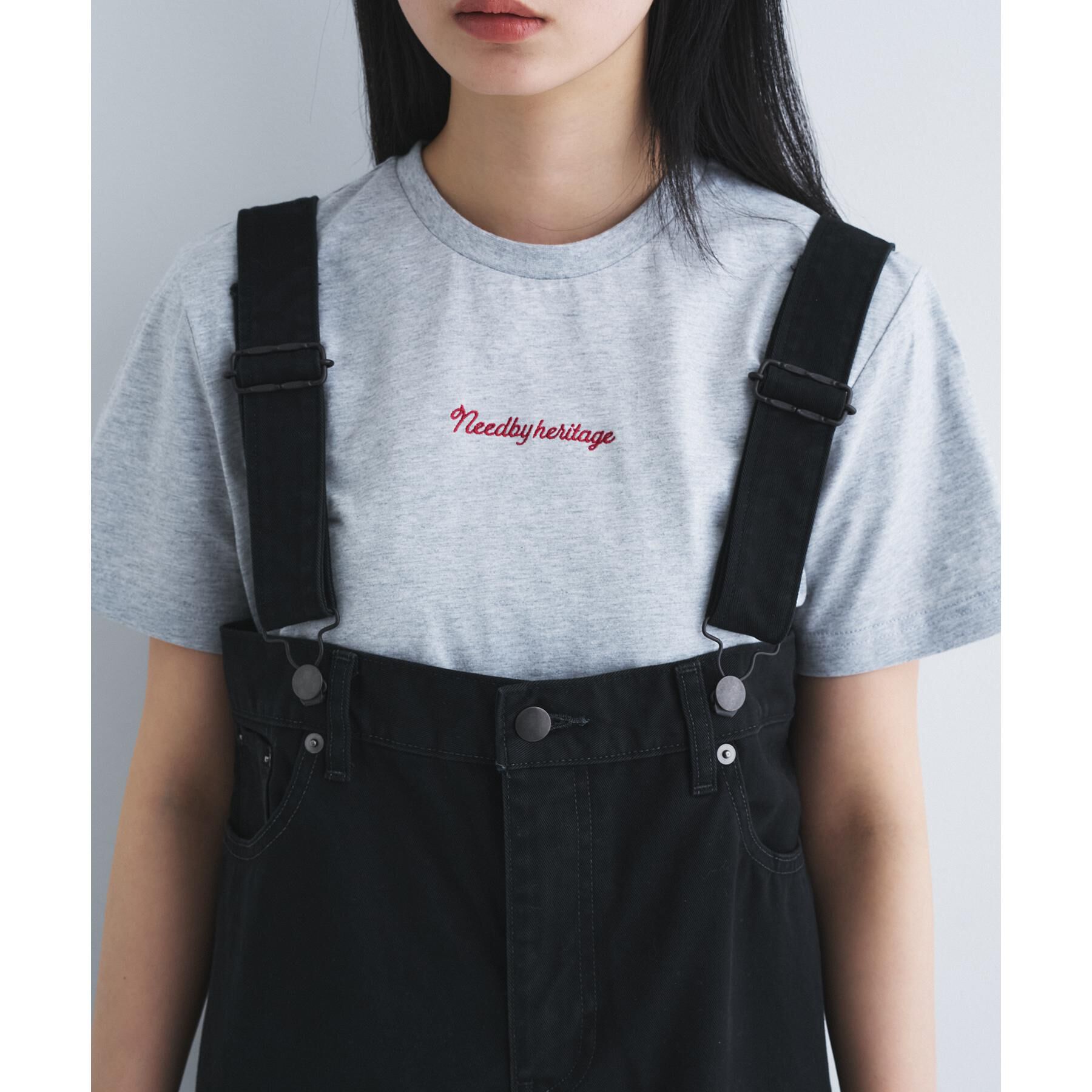 CODE A「NEEDBY heritage｜CROPPED TEE」|Tシャツ・カットソー|グレー(012)