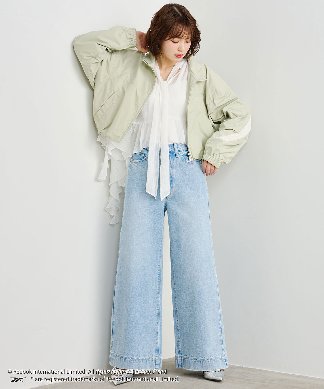 COCO DEAL「《COCO DEAL/Reebok》クロップド丈バルーンブルゾン」|ブルゾン・スタジャン|