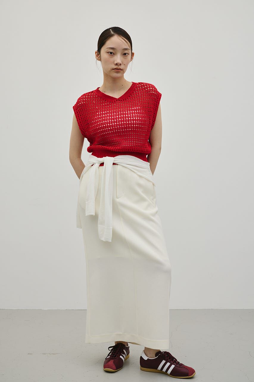 STYLEMIXER「2WAYクロシェニット」|タンクトップ|RED