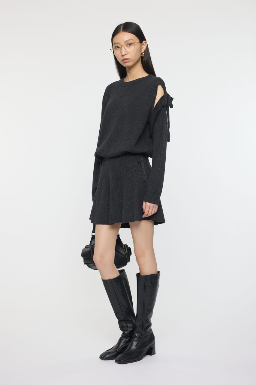 MOUSSY「TIED RIBBON セーター & ミニスカート」|ワンピース|