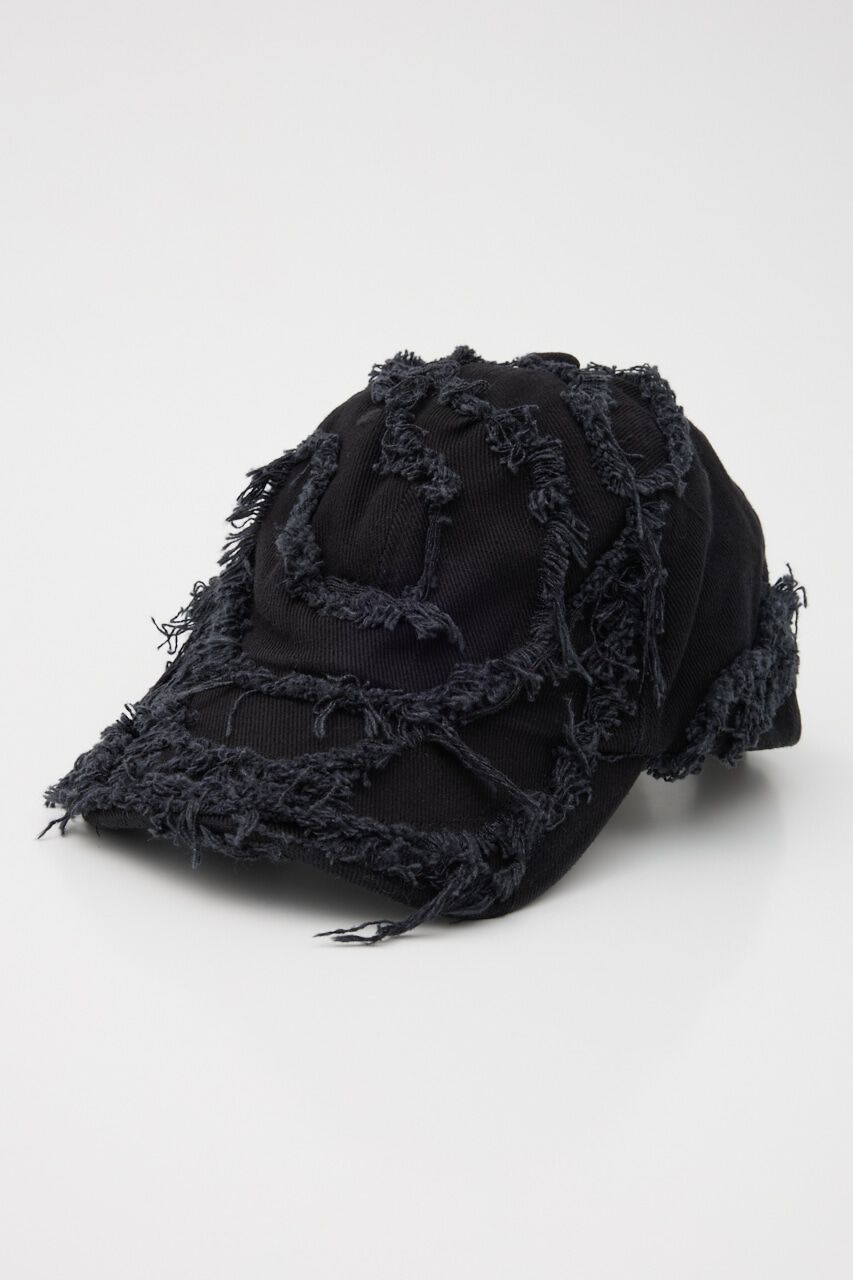 SLY「DAMAGE DENIM キャップ」|その他|BLK