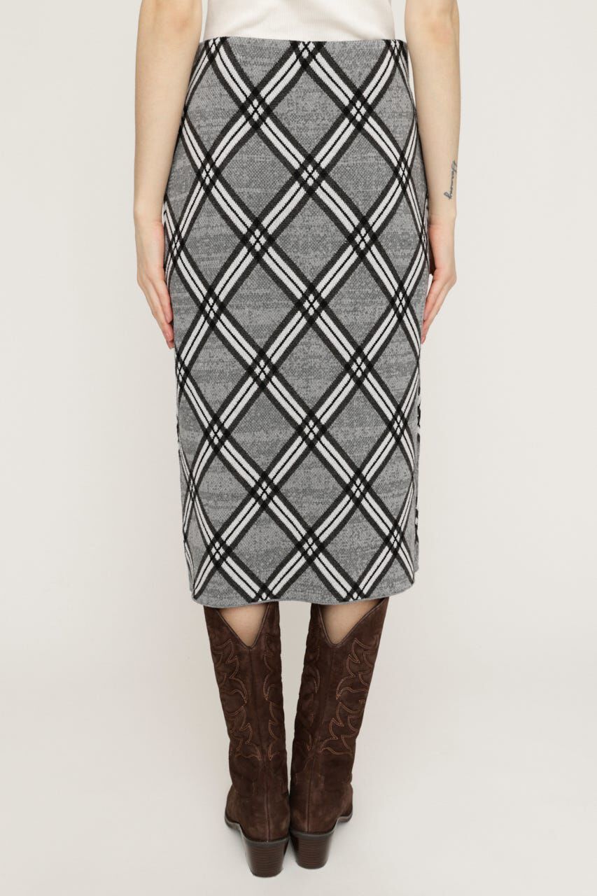 SLY「JQ CHECK KNIT ミドルスカート」|スカート|