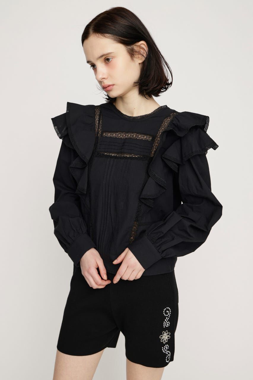 SLY「2WAY RIBBON FRILL LACE トップス」|シャツ・ブラウス|