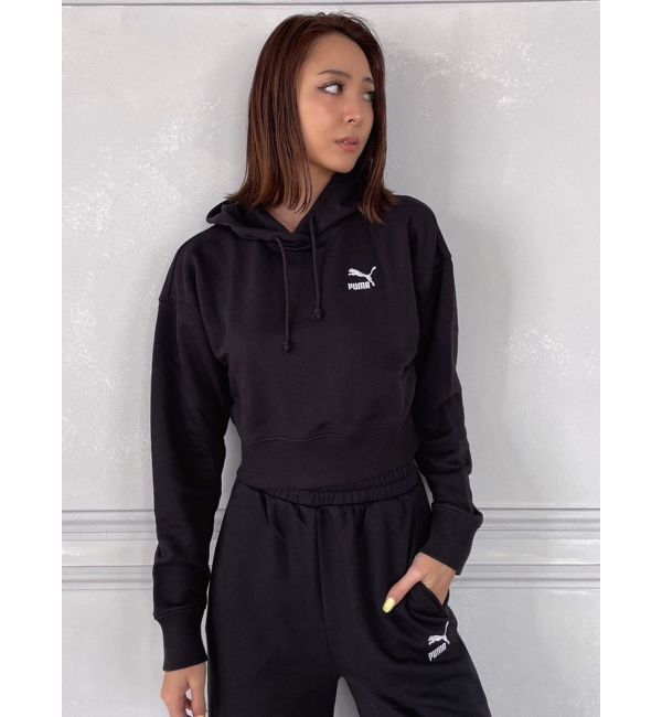 GYDA「PUMA CLASSICSクロップドフーディTR」|パーカー|