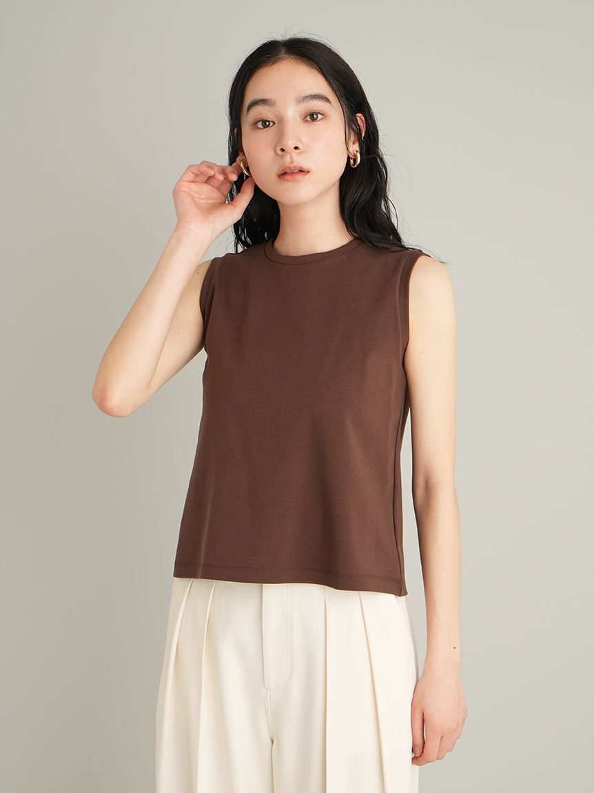 Mila Owen「【ウォッシャブル】クロシェニットキャミ&times;ノースリトップス」|キャミソール|