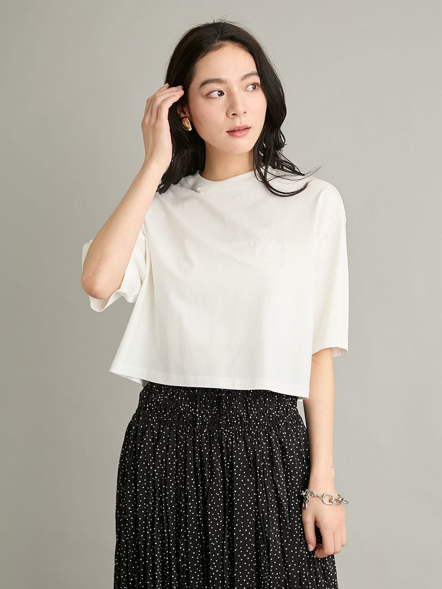 Mila Owen「【WEB限定カラー】ハイラインモノグラムＴシャツ」|Tシャツ・カットソー|