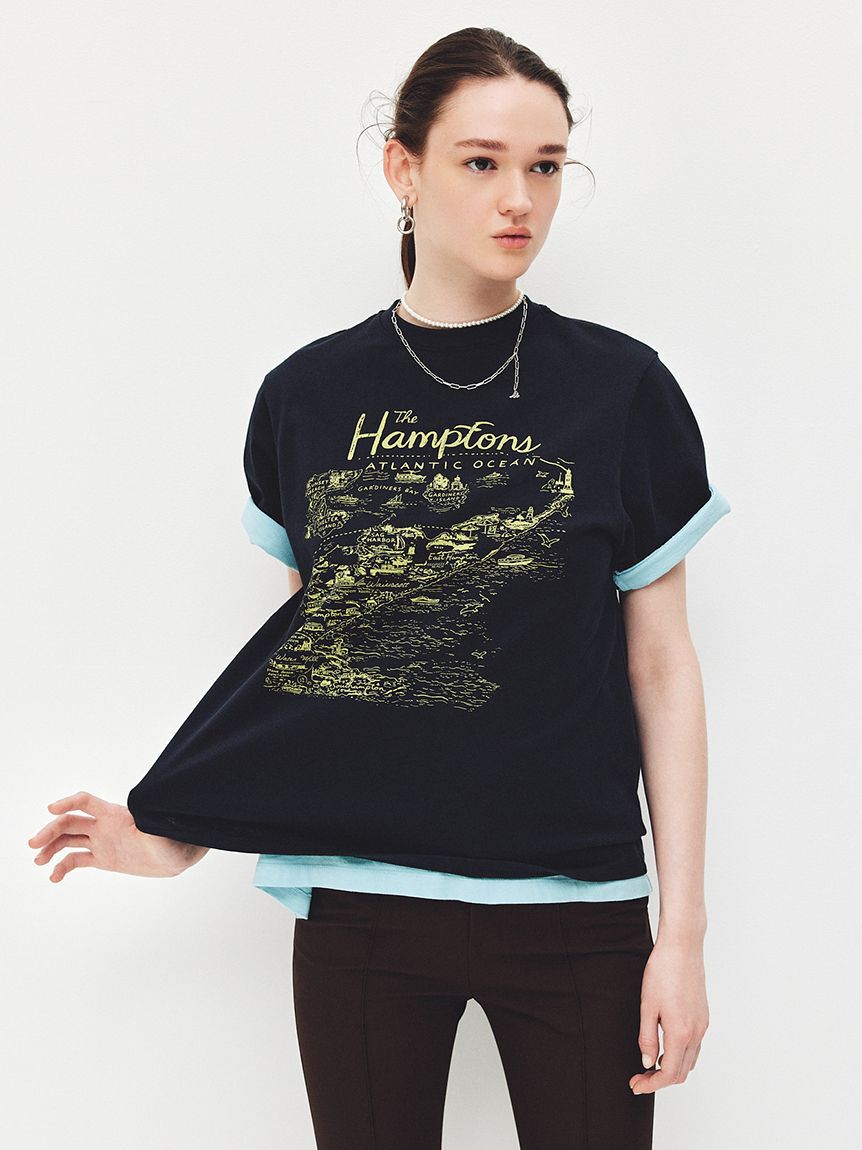 Mila Owen「ＭａｐＰａｔｔｅｒｎグラフィックＴシャツ」|Tシャツ・カットソー|