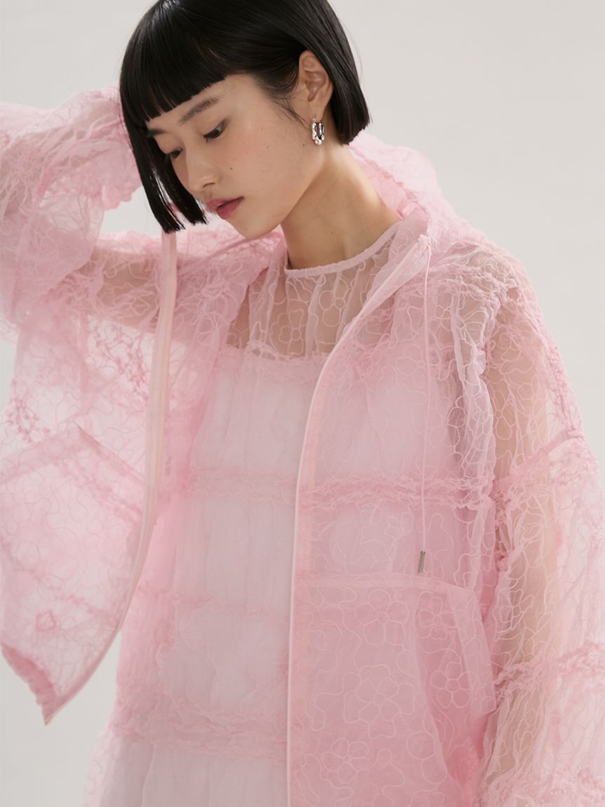 emmi atelier「フラワーエンブロイダリーブルゾン【セットアップ対応】/ハンドウォッシャブル」|ブルゾン・スタジャン|