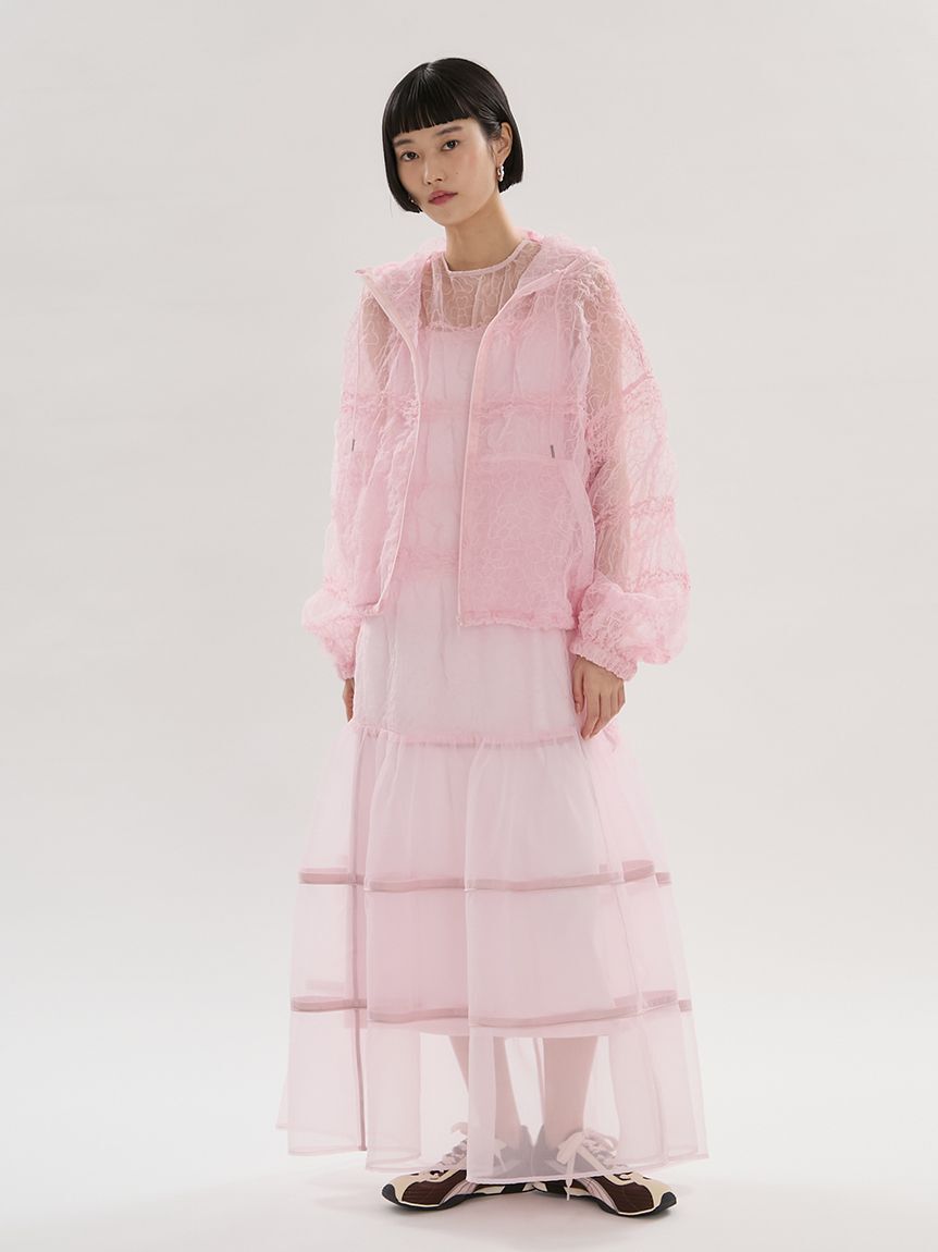 emmi atelier「フラワーエンブロイダリーブルゾン【セットアップ対応】/ハンドウォッシャブル」|ブルゾン・スタジャン|