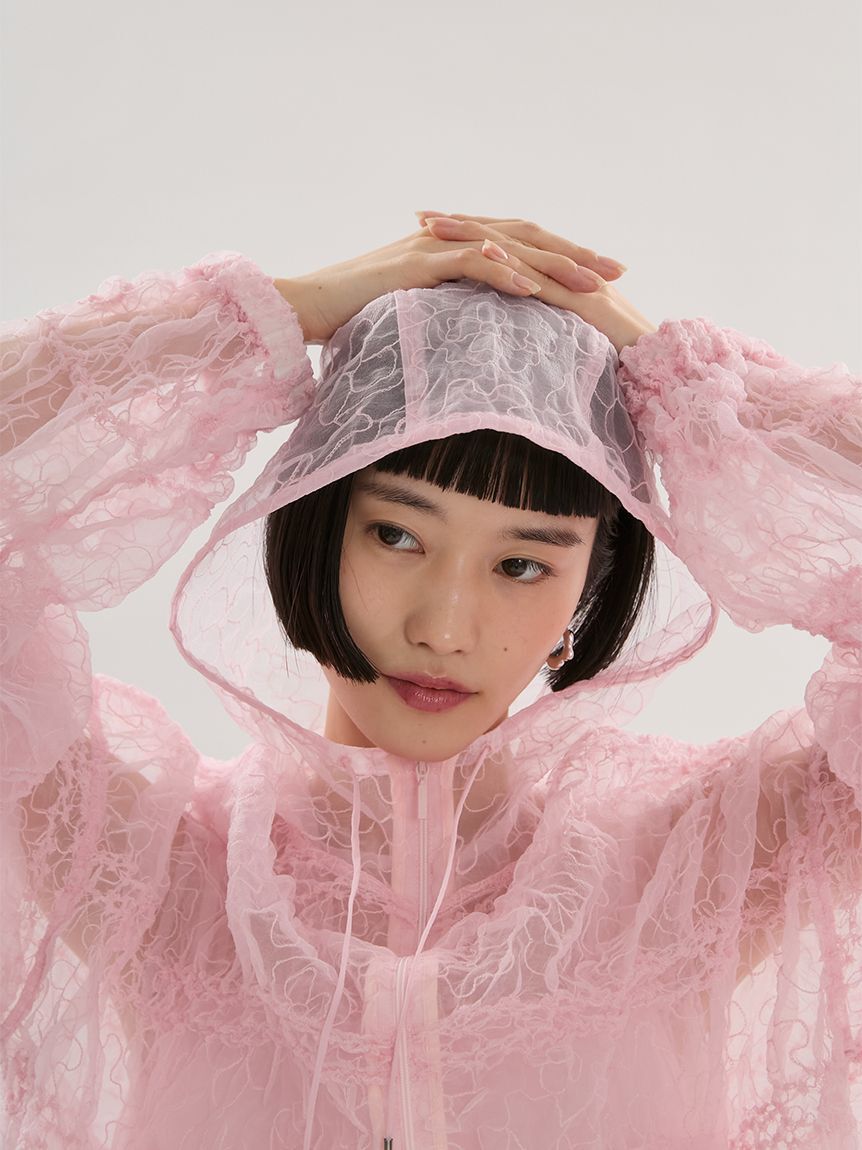 emmi atelier「フラワーエンブロイダリーブルゾン【セットアップ対応】/ハンドウォッシャブル」|ブルゾン・スタジャン|