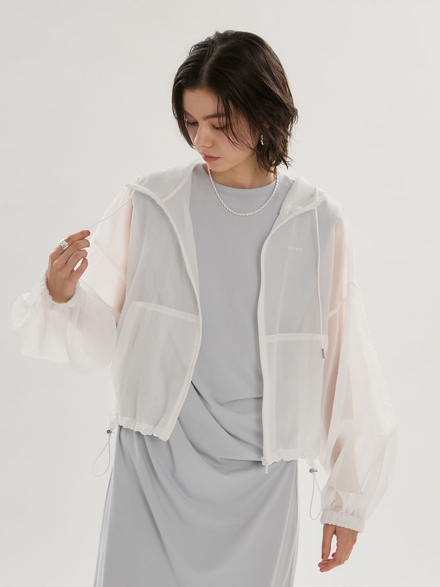 emmi atelier「シアーナイロンブルゾン【セットアップ対応】/ウォッシャブル」|ブルゾン・スタジャン|