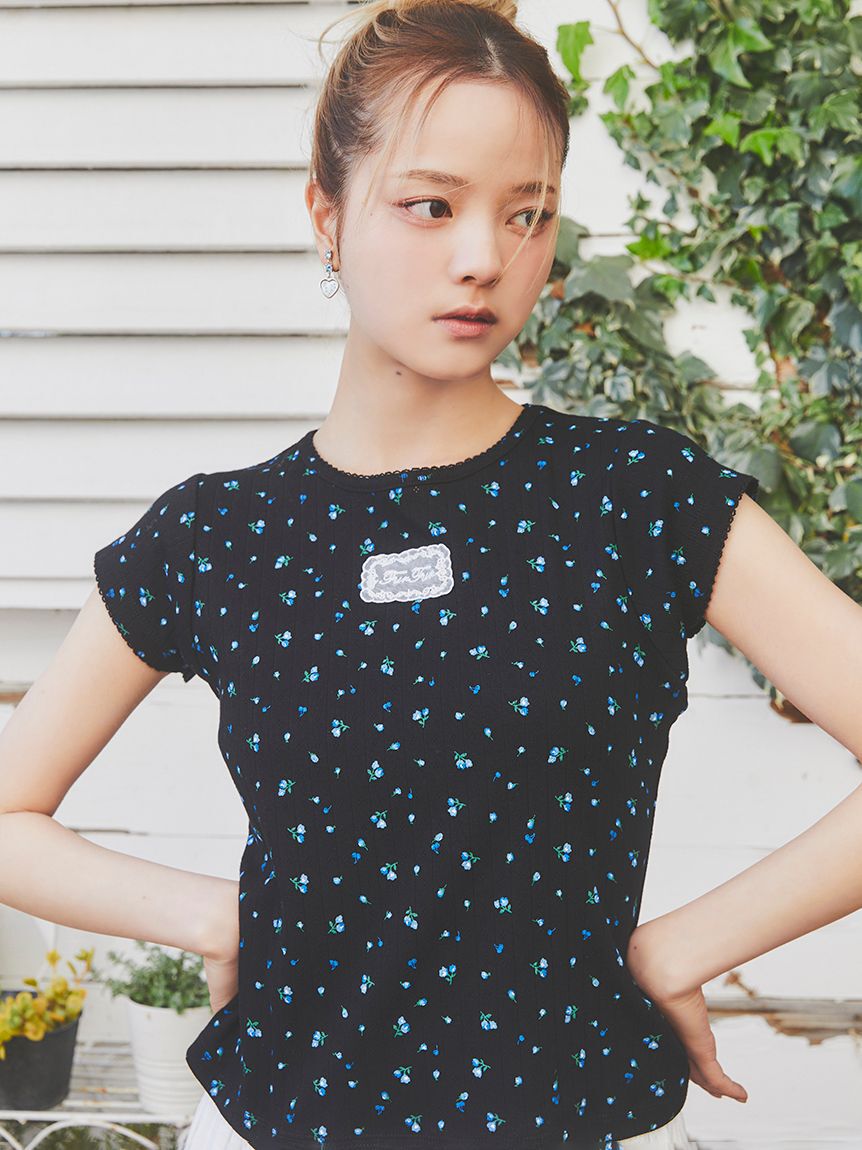 FURFUR「【WEB限定カラー】レースワッペンコンパクトTシャツ」|Tシャツ・カットソー|