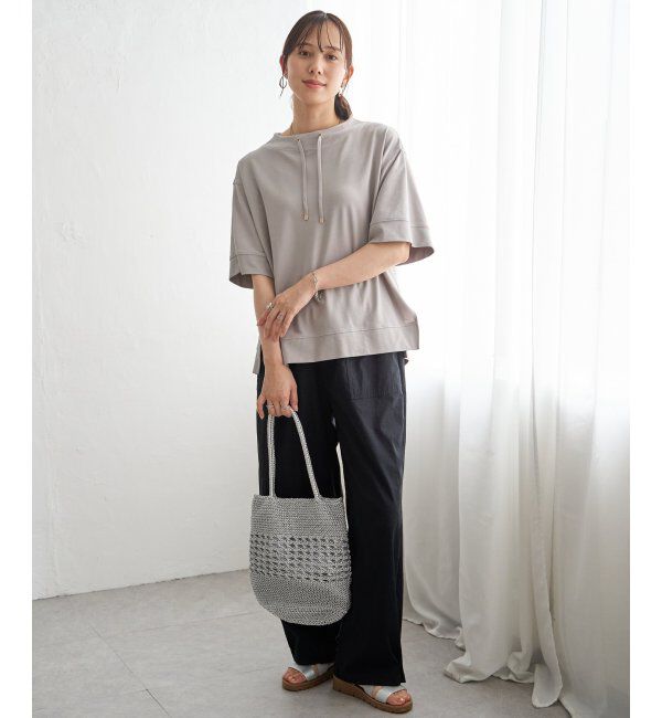 ikka「【接触冷感】鹿の子スピンドルプルオーバー」|Tシャツ・カットソー|