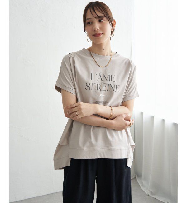 ikka「【接触冷感】ロゴフォトチュニックTシャツ」|その他|