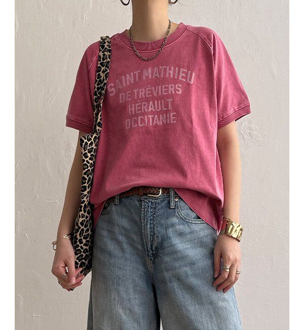 Lbc with Life「製品染めプリントTシャツ」|Tシャツ・カットソー|レッド