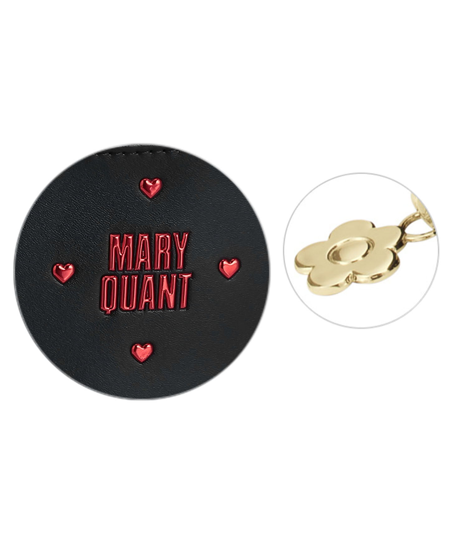 MARY QUANT「ハートフロート 2ファスナーポーチ」|ポーチ|