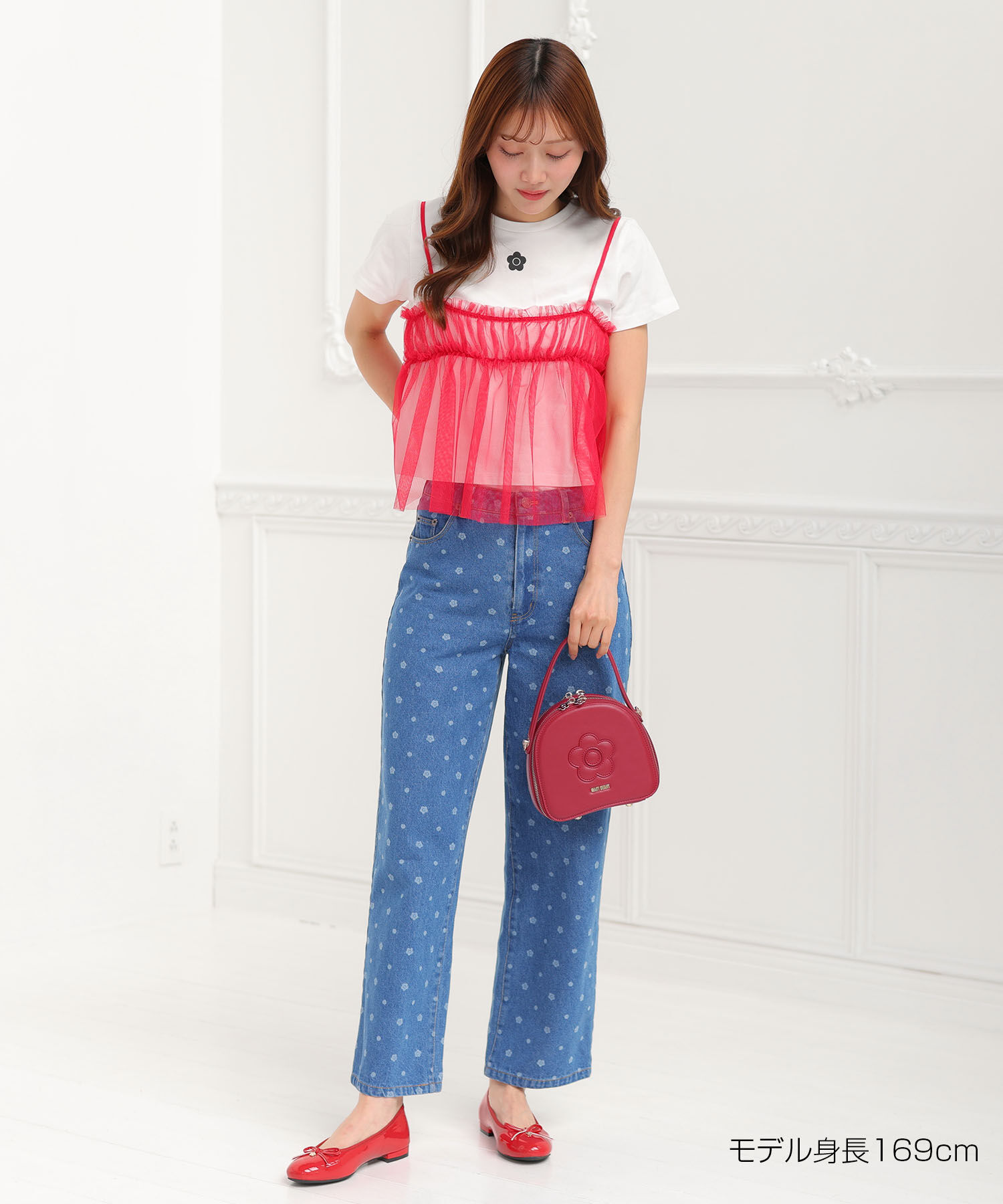 MARY QUANT「デイジードットデニム パンツ」|デニム|